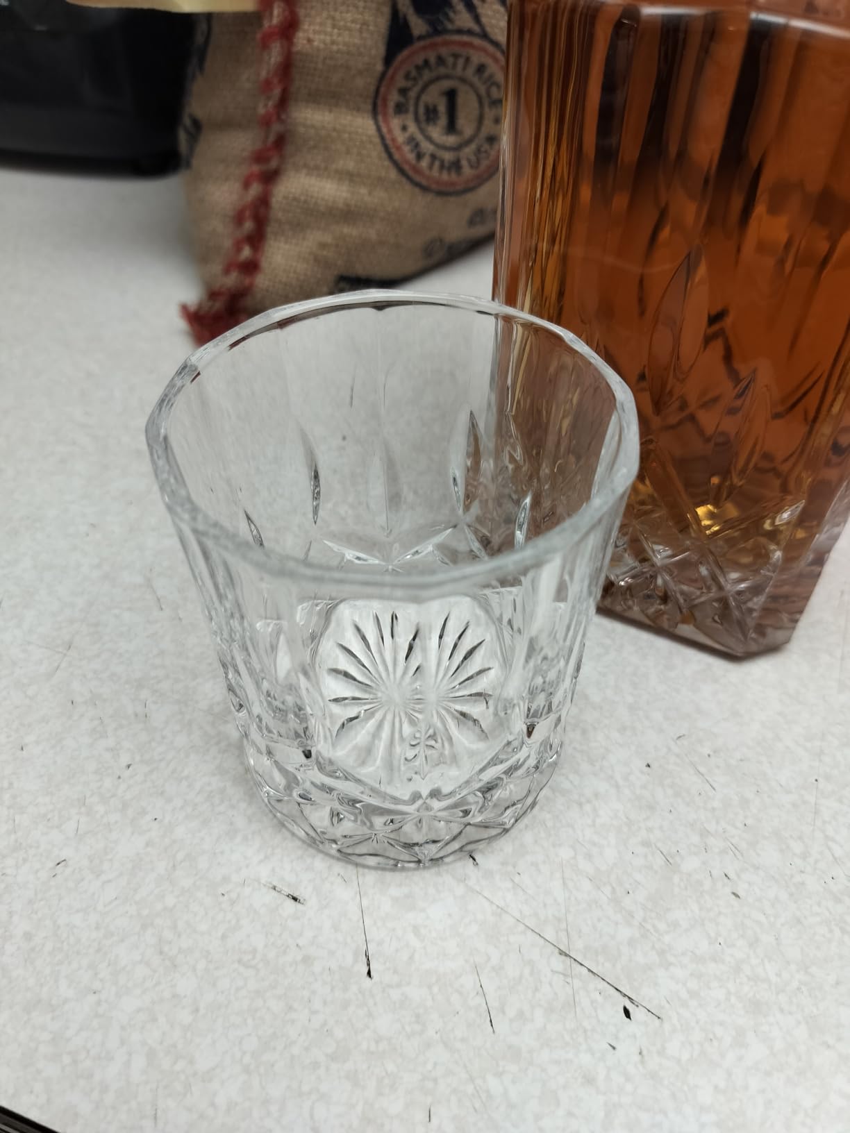 Luxury Whiskey Decanter Set for Men - 4 Whiskey Glasses and Decanter Set Gift Idea for Whisky, Bourbon, or Scotch Lovers customer photo 2