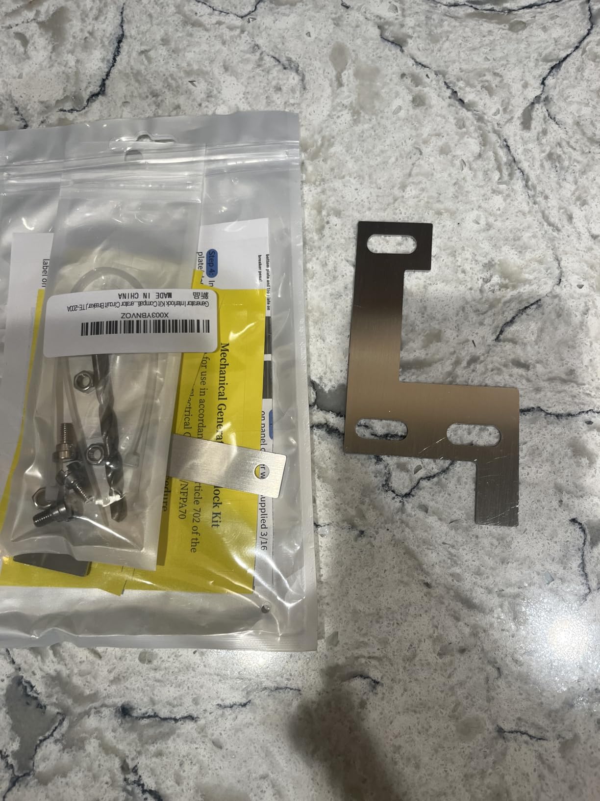 Generator Interlock Kit Compatible with Siemens,ITE,Gould Murray | and Thomas and Betts 150 or 200 amp Panels,1 1/4 Inch Spacing Between Main Circuit Breaker and Generator Circuit Breaker customer photo 1