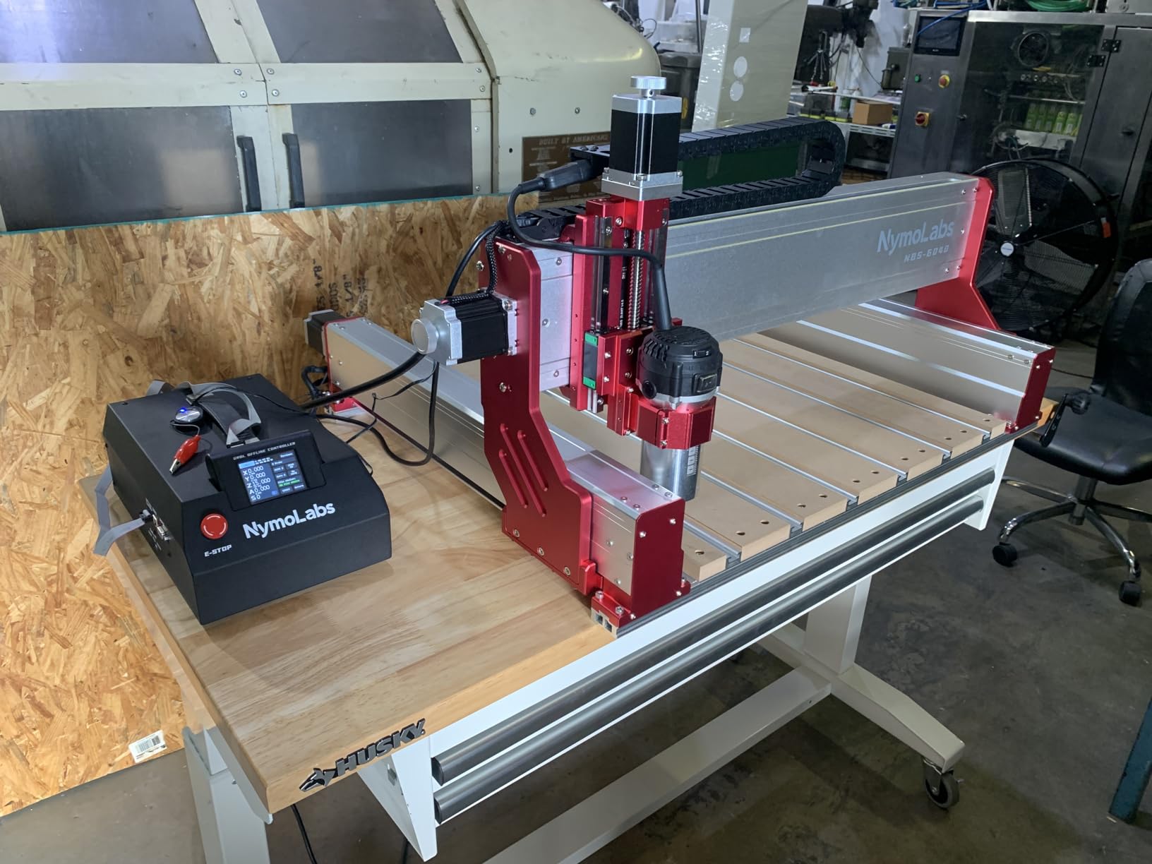 NBS-6040 CNC Router Machine, 710W Spindle for Wood Acrylic & Metal | 610 x 410 x 120 mm Work Area, Linear Rails on All Axes & Ball Screws, NEMA 23 Motors, GRBL Control & 2.8