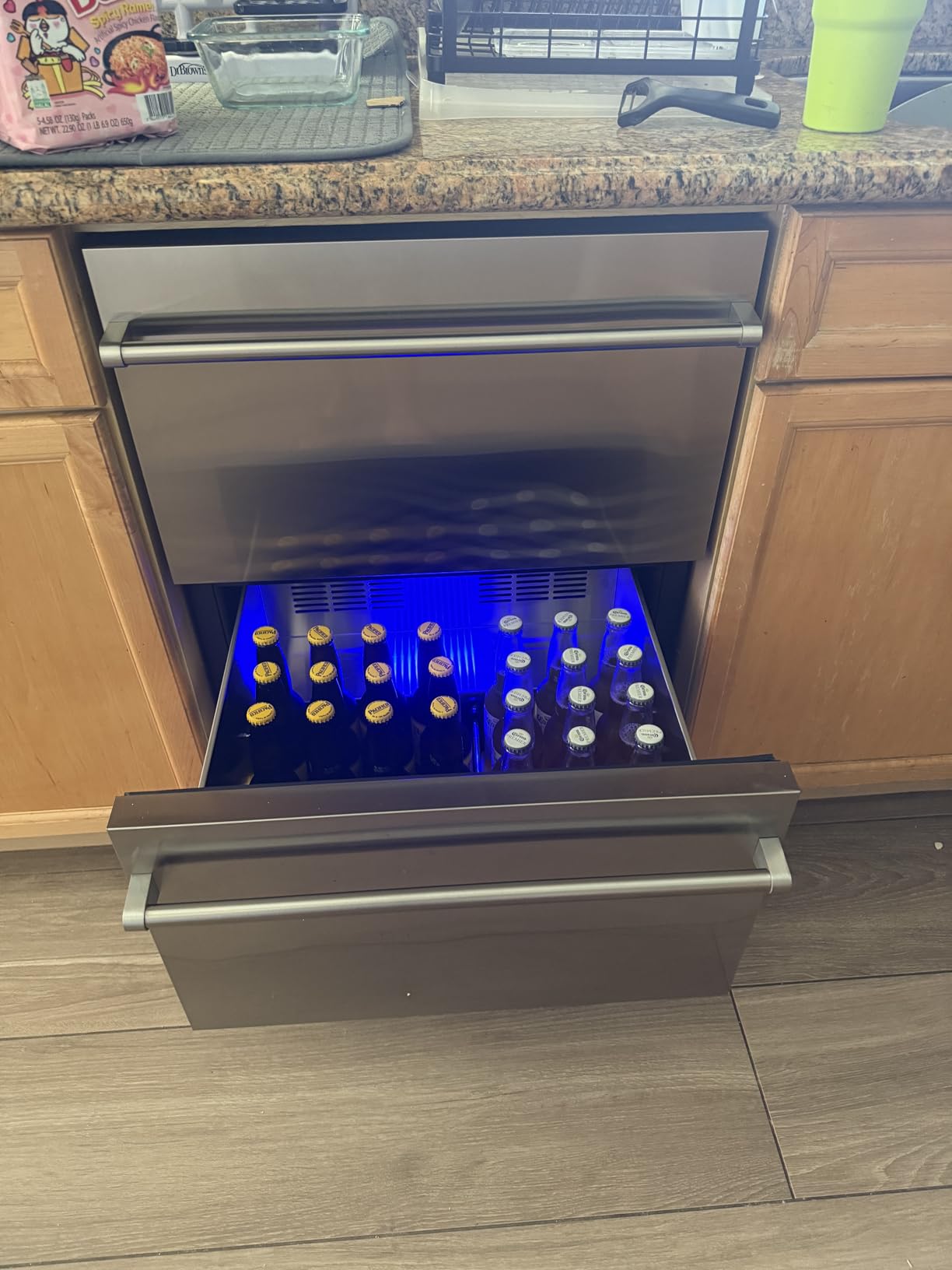 EUHOMY 24 Inch Under Counter Double Drawer Fridge, Outdoor Refrigerator | 37F to 65F, Compressor Cooling, Built-in or Freestanding, Stainless Steel Door, Digital Temperature Control, Outdoor Use customer photo 2