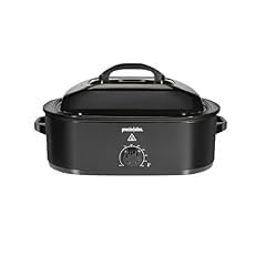 18 Quart Electric Roaster Oven with Self-Basting Lid | Up To 24 LBS | 125 to 450° F Variable Temperature Control Electric Roaster Pan With Lid | Removable Pan | Black | 32211 customer photo 1