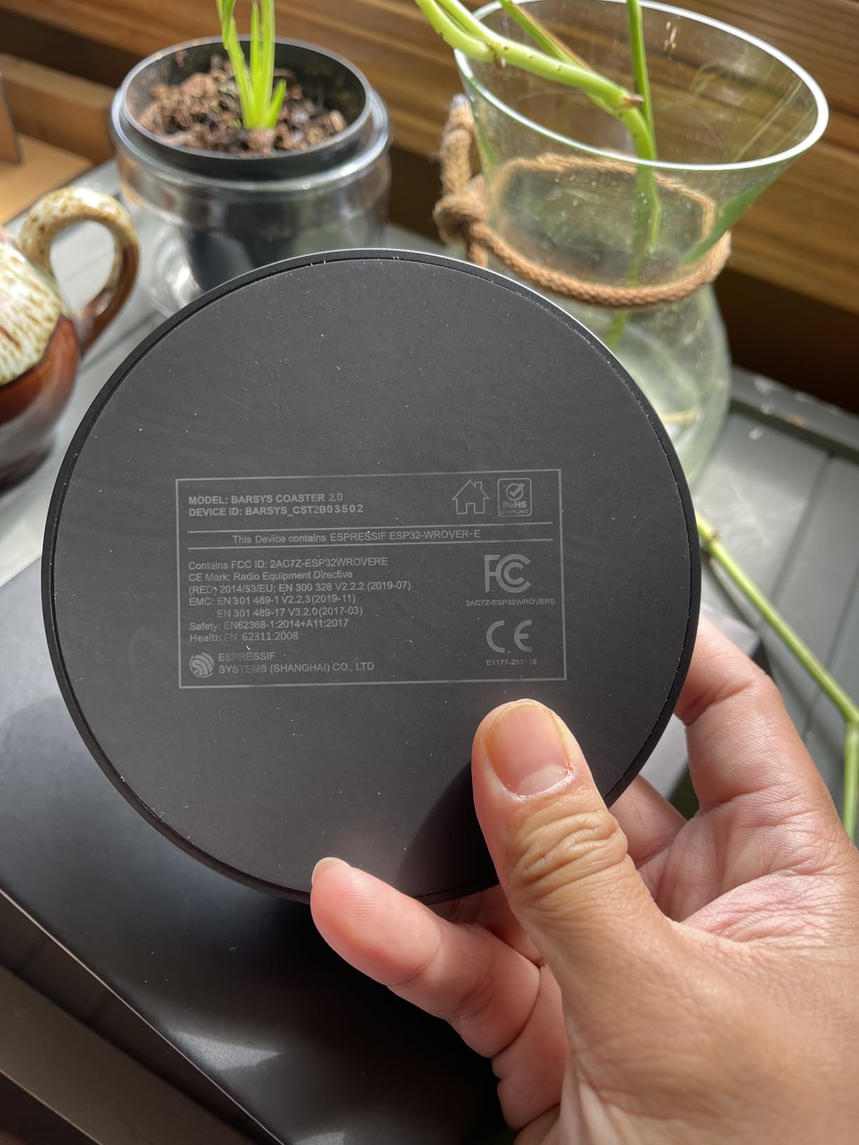 Barsys Smart Coaster 2.0 (Black) - Portable Cocktail Maker & Drink Mixer | App-enabled drink mixer with LED pour guidance and 1,000+ cocktail recipes. Portable, pod-free design for home bartenders. customer photo 1