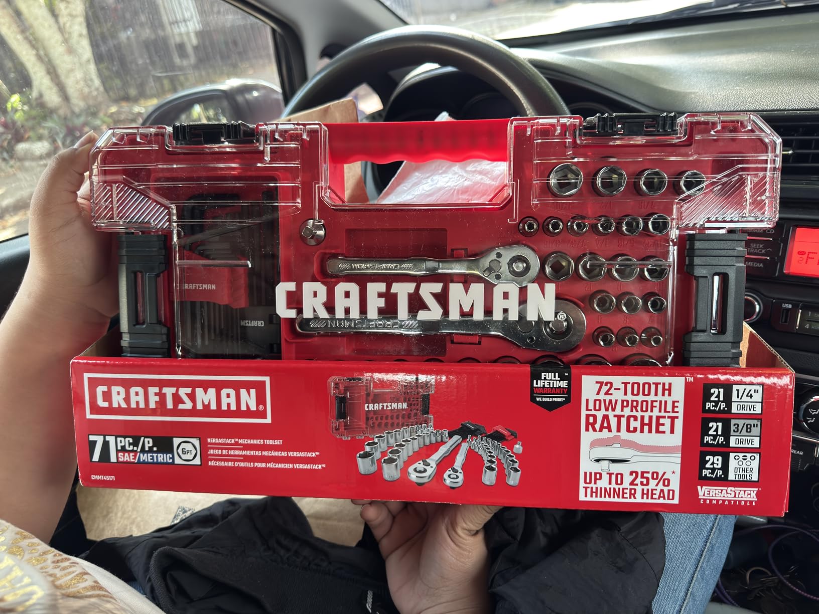 CRAFTSMAN Versastack Mechanics Tool Set, 1/4 and 3/8 Inch Drive, 71 Piece (CMMT45171) customer photo 1