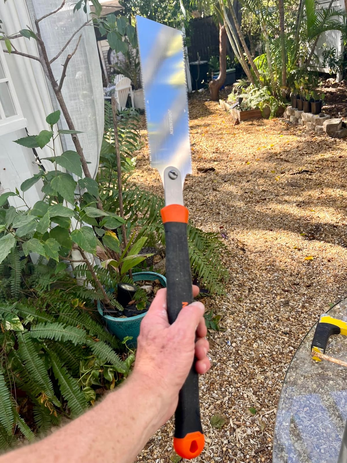 JORGENSEN Japanese Pull Saw, 10 Inch Pro Double Edge Hand Saw - SK5 Flexible Replaceable Blade, 7-12 & 18 TPI Flush Cut Blade, Japanese Handsaw for Hardwood & Softwood Woodworking, Wood Trim customer photo 1
