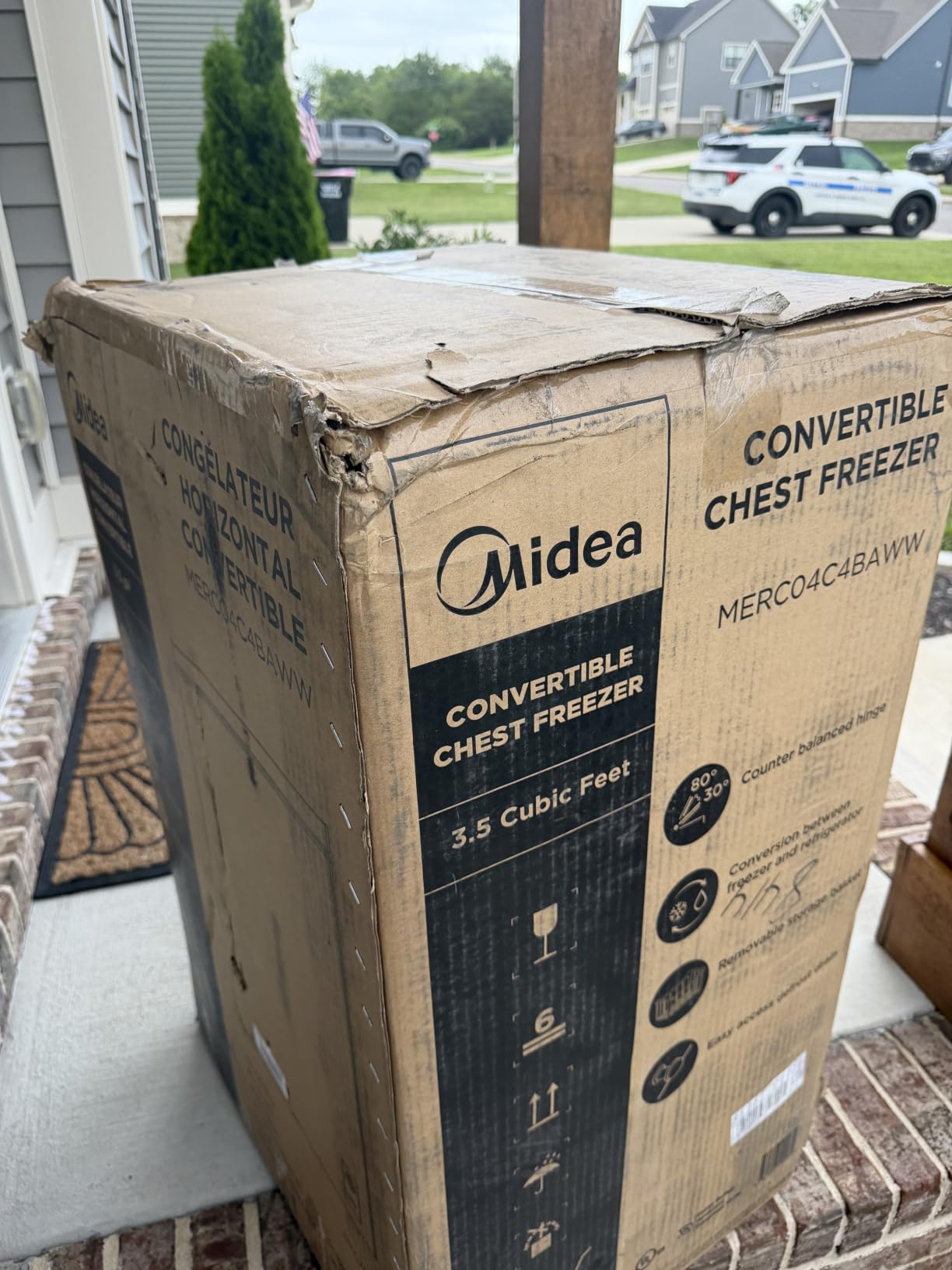 Midea 3.5 Cu.ft Chest Freezer, Fridge Freezer Convertible with LED Light | Removable Basket, Adjustable Temperature, For Kitchen Apartment Office customer photo 2