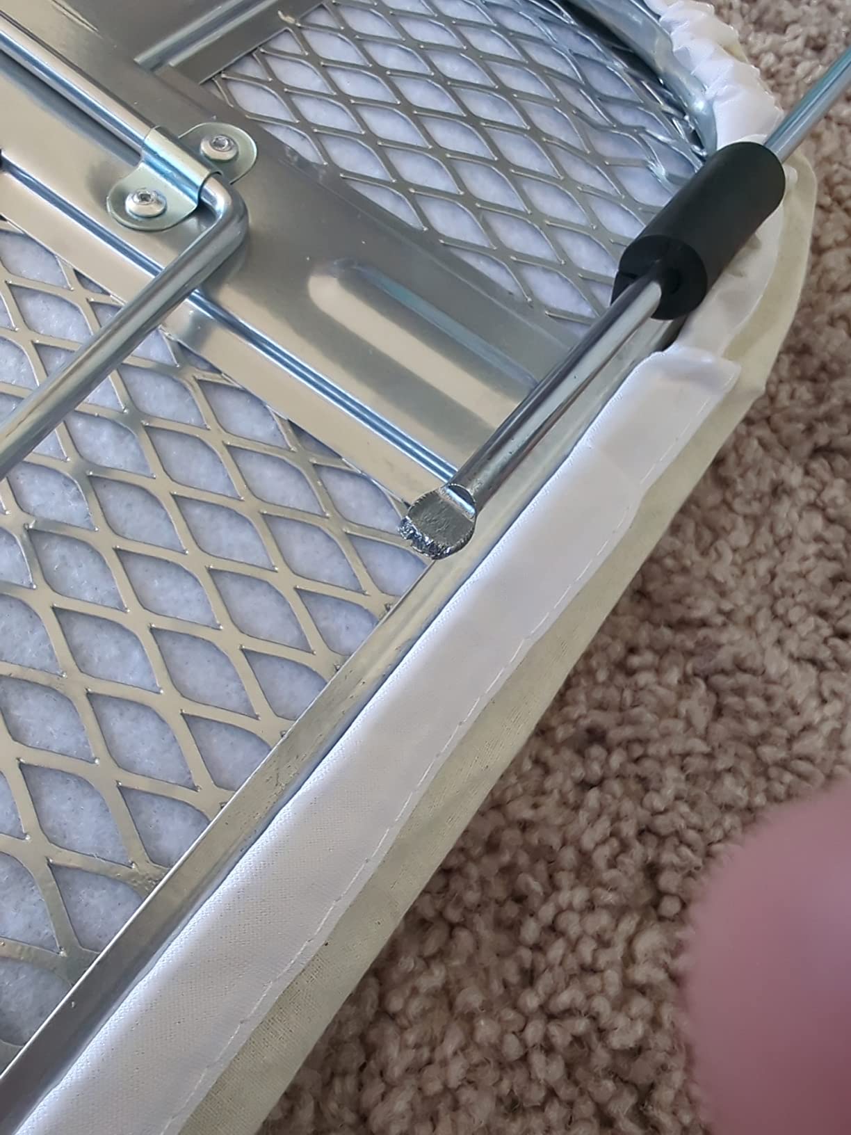 Household Essentials Tabletop Ironing Board, Durable Board with Iron Rest, Includes Door Hang, Perfect for Dorms and Small Spaces, Black with Grey Cover customer photo 1