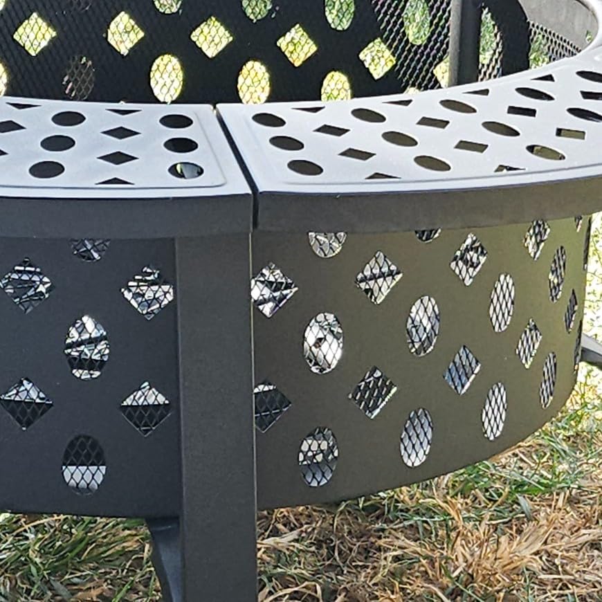 OutVue 42 Inch Fire Pit with 2 Grills, Lid, Poker | Large Wood Burning Fire Pits for Outside, Heavy Duty Fire Pit, BBQ& Outdoor Firepit & Round Metal Table 3 in 1 for Patio customer photo 1