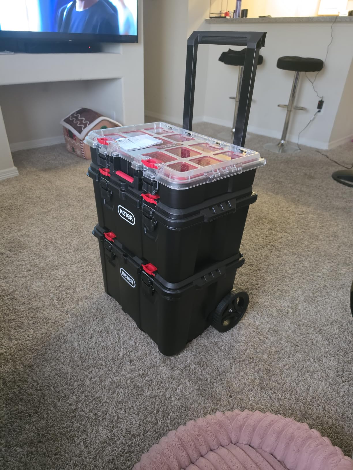 Keter Stack N Rolling Tool Box Modular Storage System 3 Piece customer photo 1