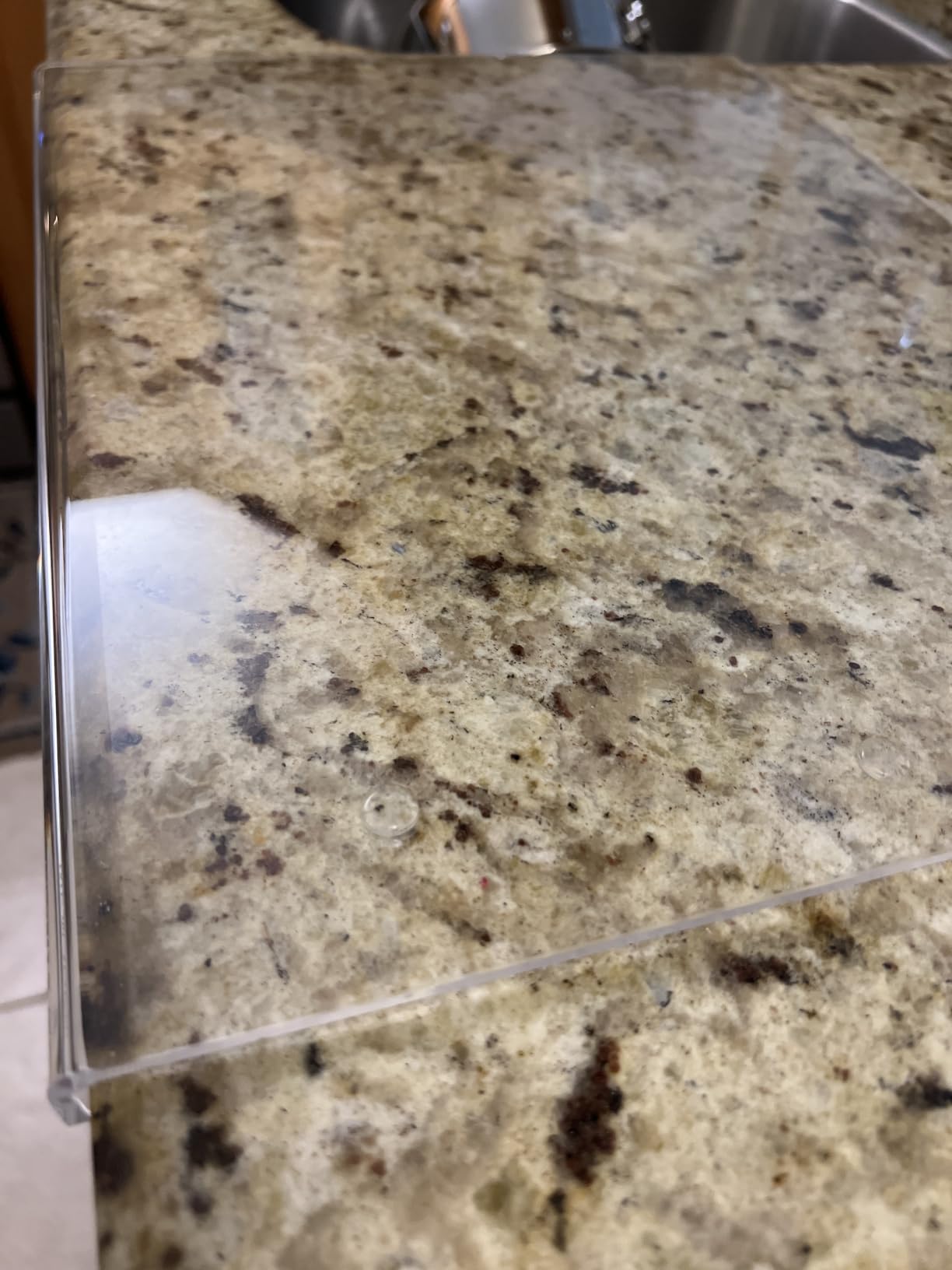 Acrylic Cutting Board with Counter Lip, Clear Cutting Boards for Countertop Protector customer photo 2