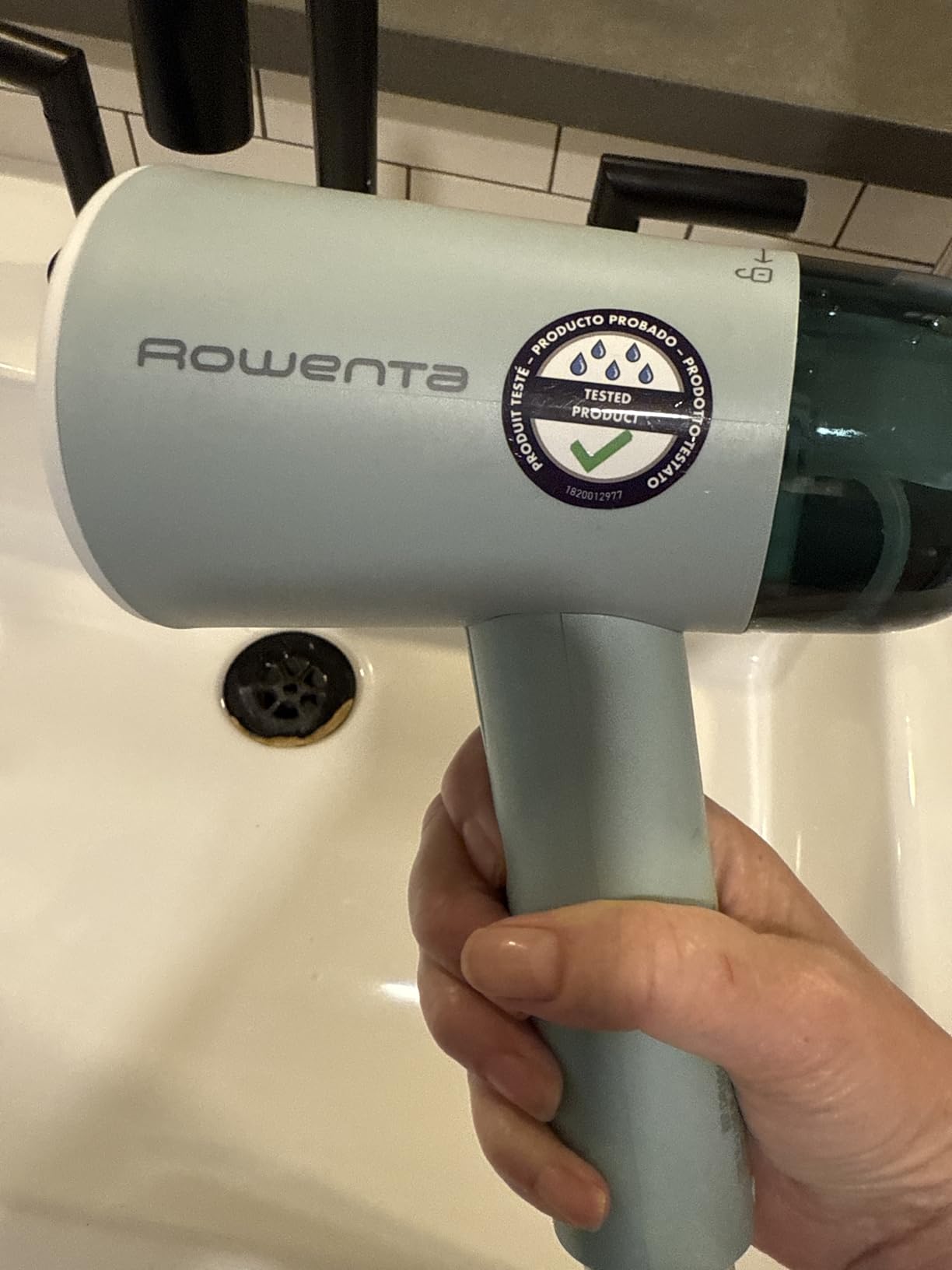 Rowenta Mini Travel Steamer for Clothes, Portable Handheld Steamer with 2.3 Oz Tank, Foldable, 1100 Watts, Ironing, Travel Essentials, Green, DR1014 customer photo 1
