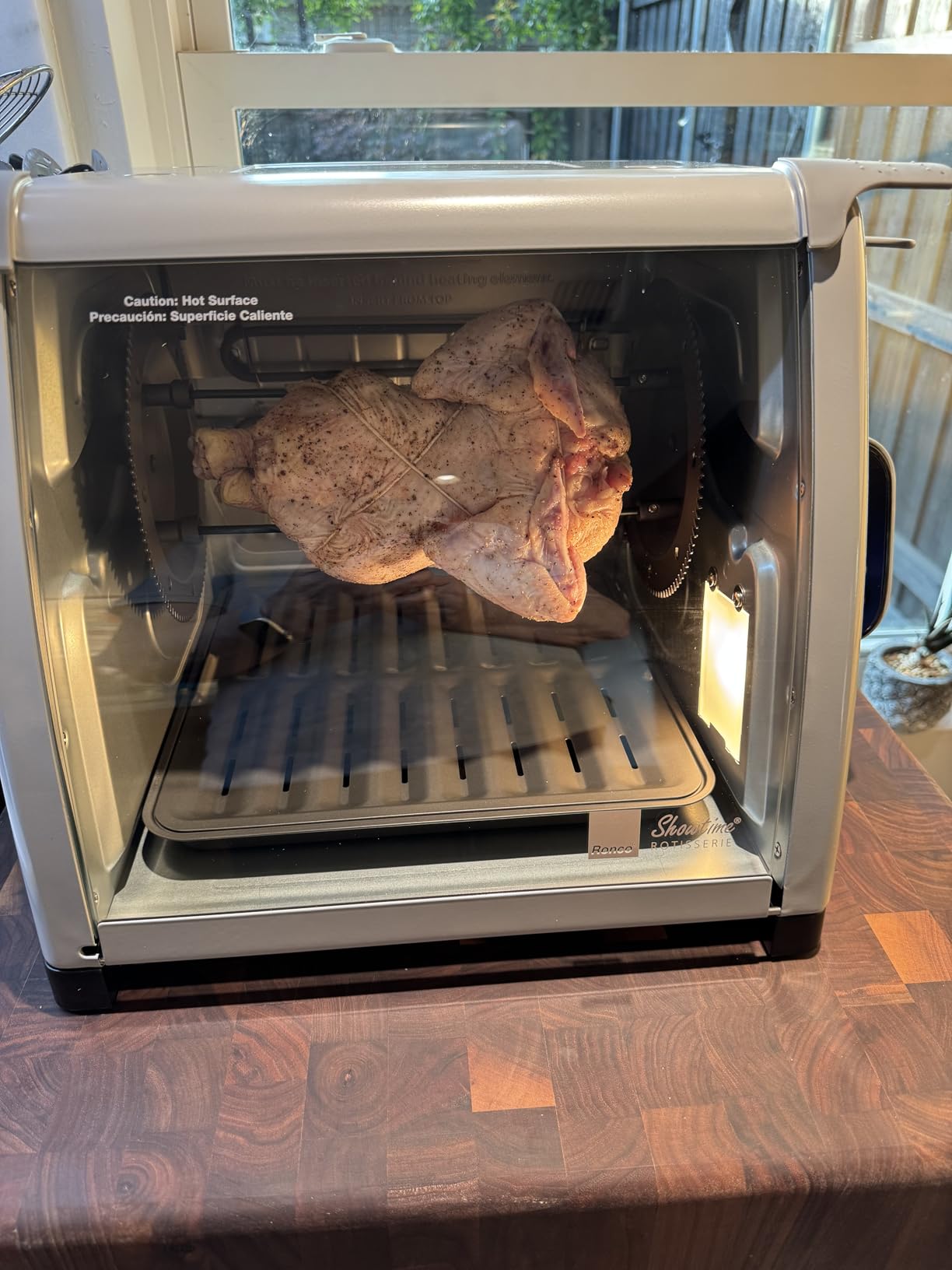 Ronco 6000 Platinum Digital Countertop Rotisserie Oven, 12-lb Capacity | Rotisserie chicken cooks perfectly, 3 functions - rotisserie, sear, no-heat rotation; basket included; auto shutoff customer photo 2