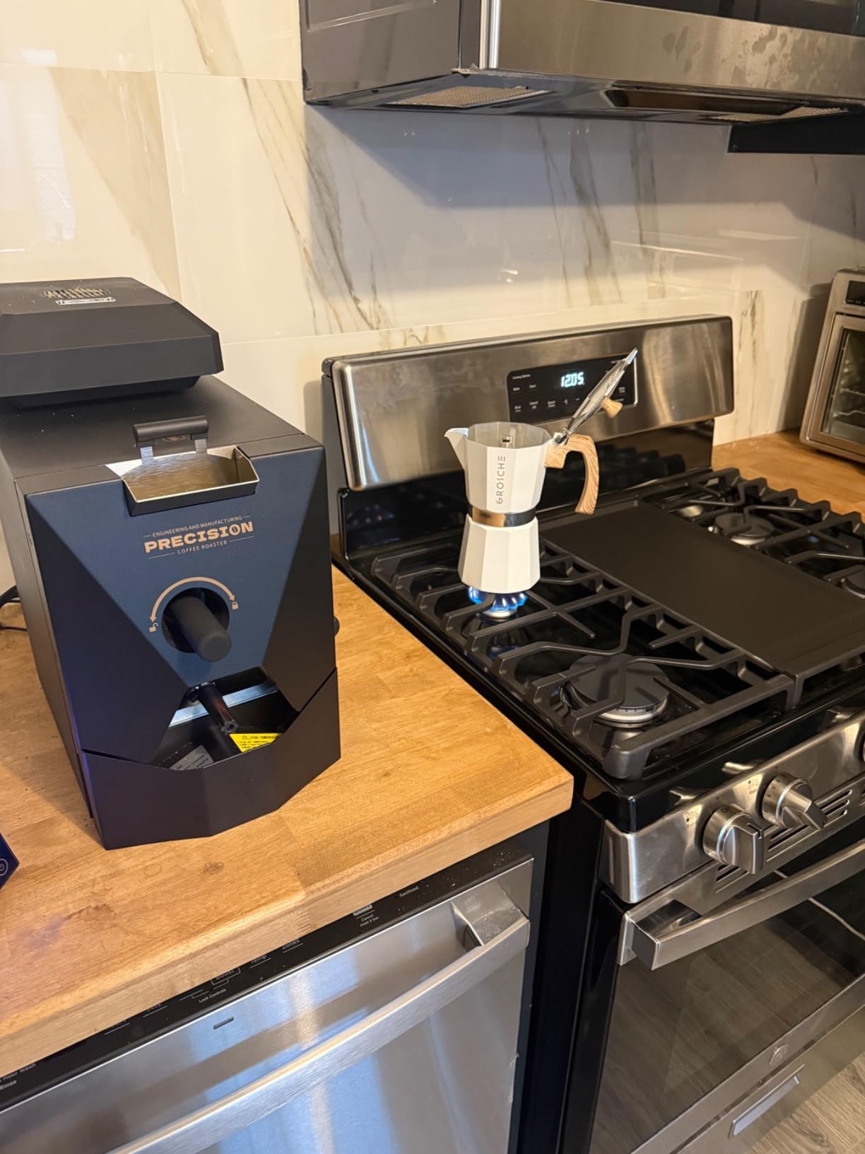 500g Automatic Coffee Roaster Machine for Home Use With Smoke Filter (Suitable for Light Roasting), The Smoke Pipes (Suitable for Medium and Dark Roasting) and Chaff Collector customer photo 2