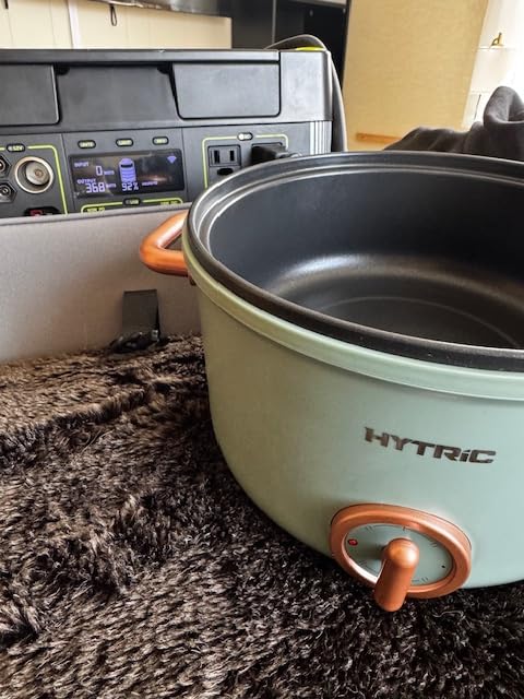 HYTRIC Electric Pot, 2.5L Portable Electric Hot Pot with Dual Power, Black | Non-Stick Pot, Multi-Functional for Stir Fry, Steak, Noodles, Ramen Cooker for Dorm & Office, Overheat & Boil-Dry Protection customer photo 1