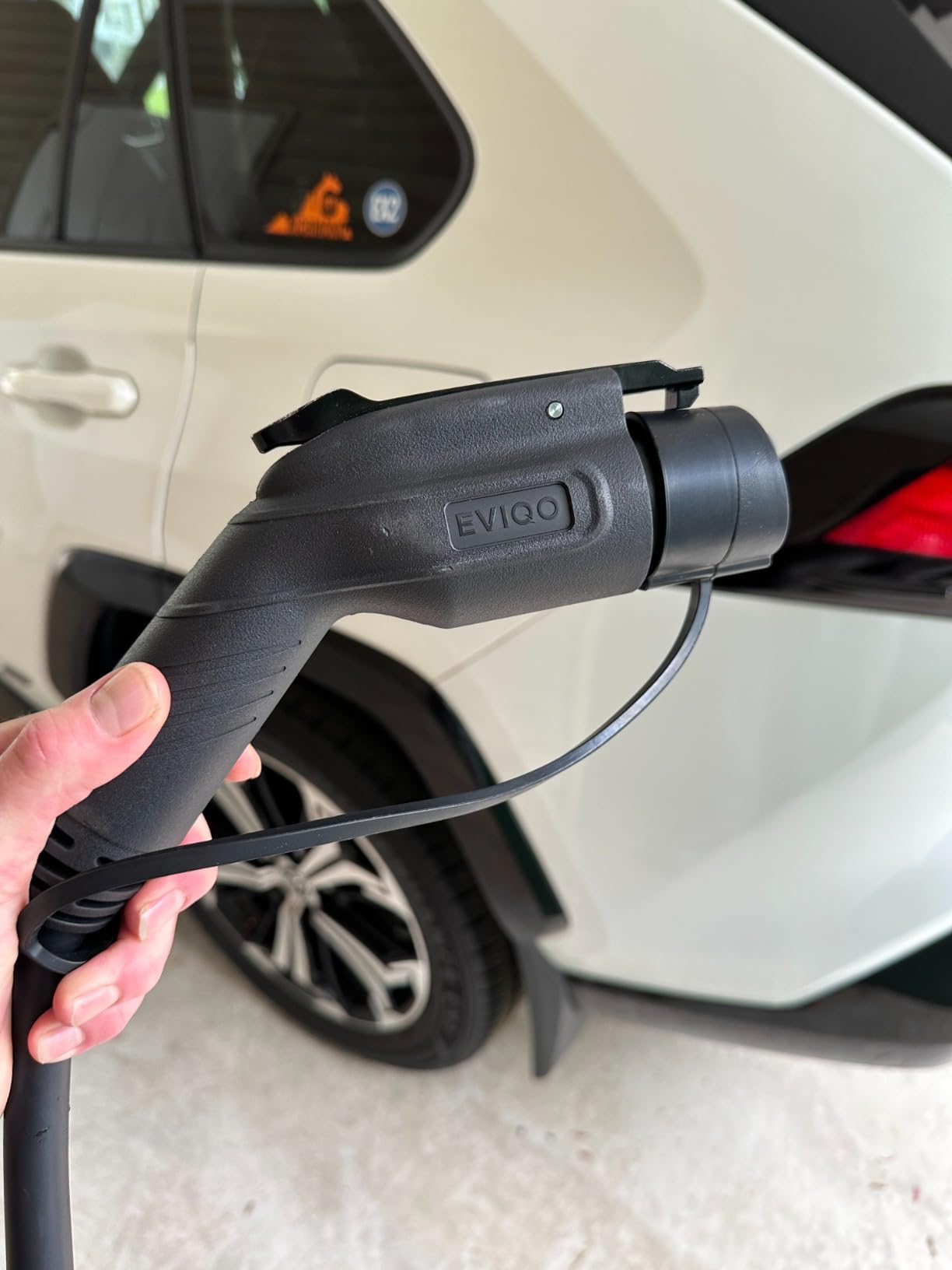 EVIQO Level 2 EV Charger J1772 48A - Hardwired 240V Wall Charging Station | up to 50 mph, 25ft Cable, Enhanced WiFi (2.4GHz), Smart App, Weatherproof Indoor/Outdoor (IP66, NEMA 4), UL & ETL Certified customer photo 1