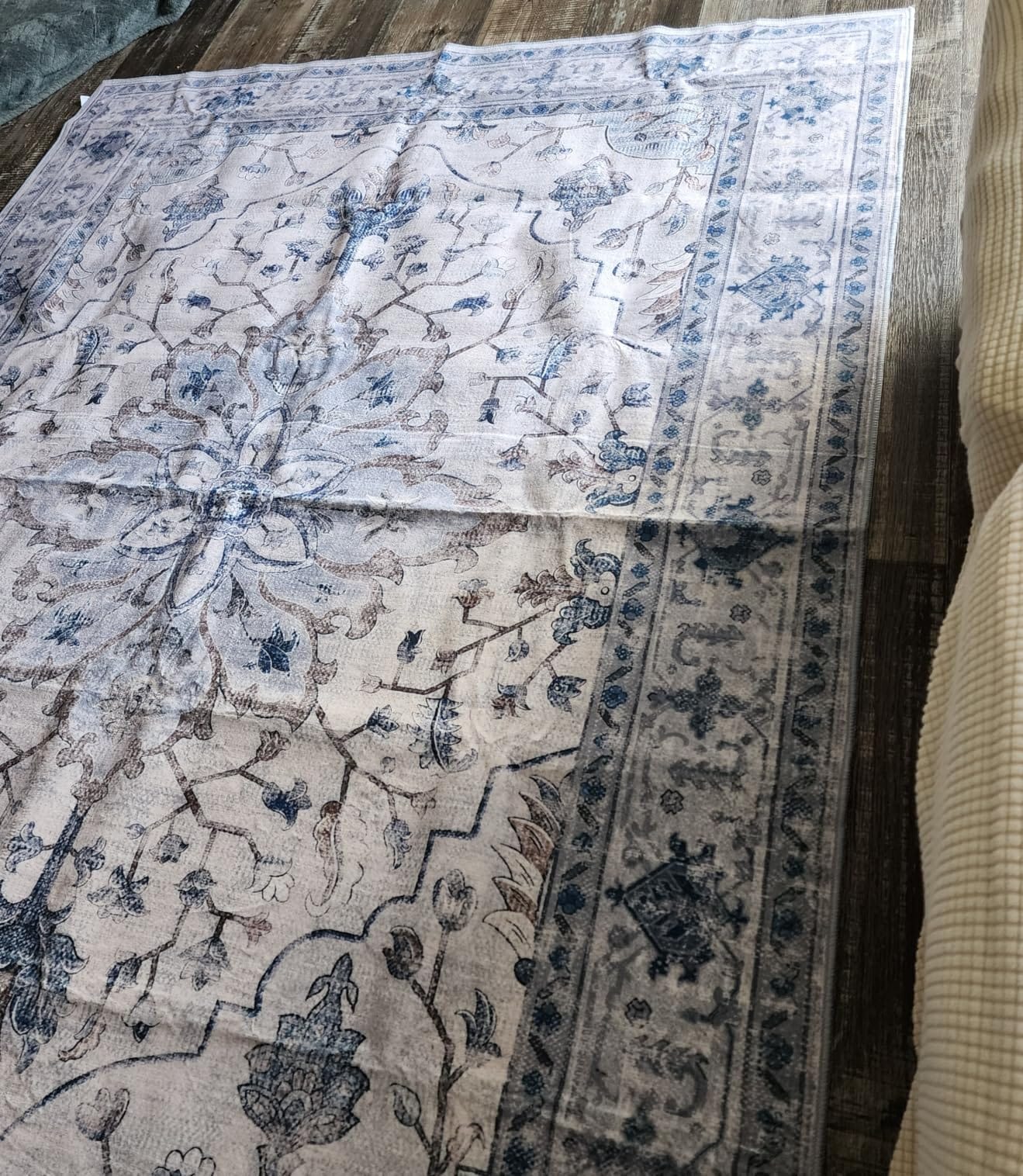 RELEANY Washable Area Rug, Runner 2'x6', Brick/Brown/Green - Non-Slip, Water Repellent, Pet Friendly, Vintage Floral Boho customer photo 1