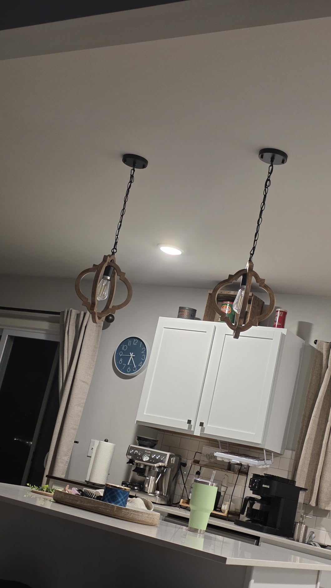 Sheetea 2 Pack Pendant Lights Kitchen Island, Modern Black Light Fixtures, Farmhouse Design, Ceiling Hanging Height Adjustable, Durable Metal, Quick & Easy Installation customer photo 1