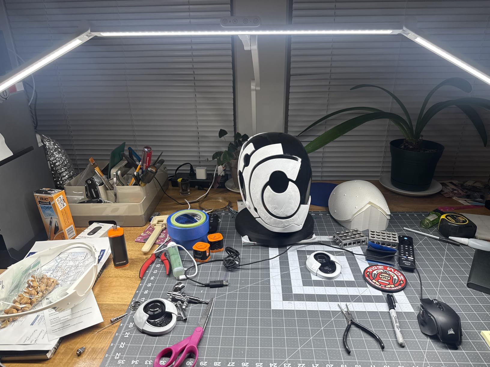 3000 Lumen Ultra Bright Architect Desk Lamp with Clamp, 36W Tall Overhead Led Desk Light for Home Office, 47Inch Long Dimmable Computer Monitor Light Bar with Remote for Table Desktop Drafting customer photo 2