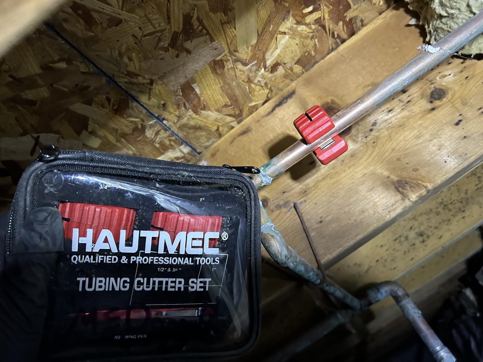 HAUTMEC Copper Tubing Cutter Set 3 PCS Copper Pipe Cutter Tool, In Portable Storage Case, Includes 1/2 in., 3/4 in., and 1 in. Cutters, Reaming Pen, 3 Spare Cutting Wheels, 1 Spare Deburring Blade customer photo 2