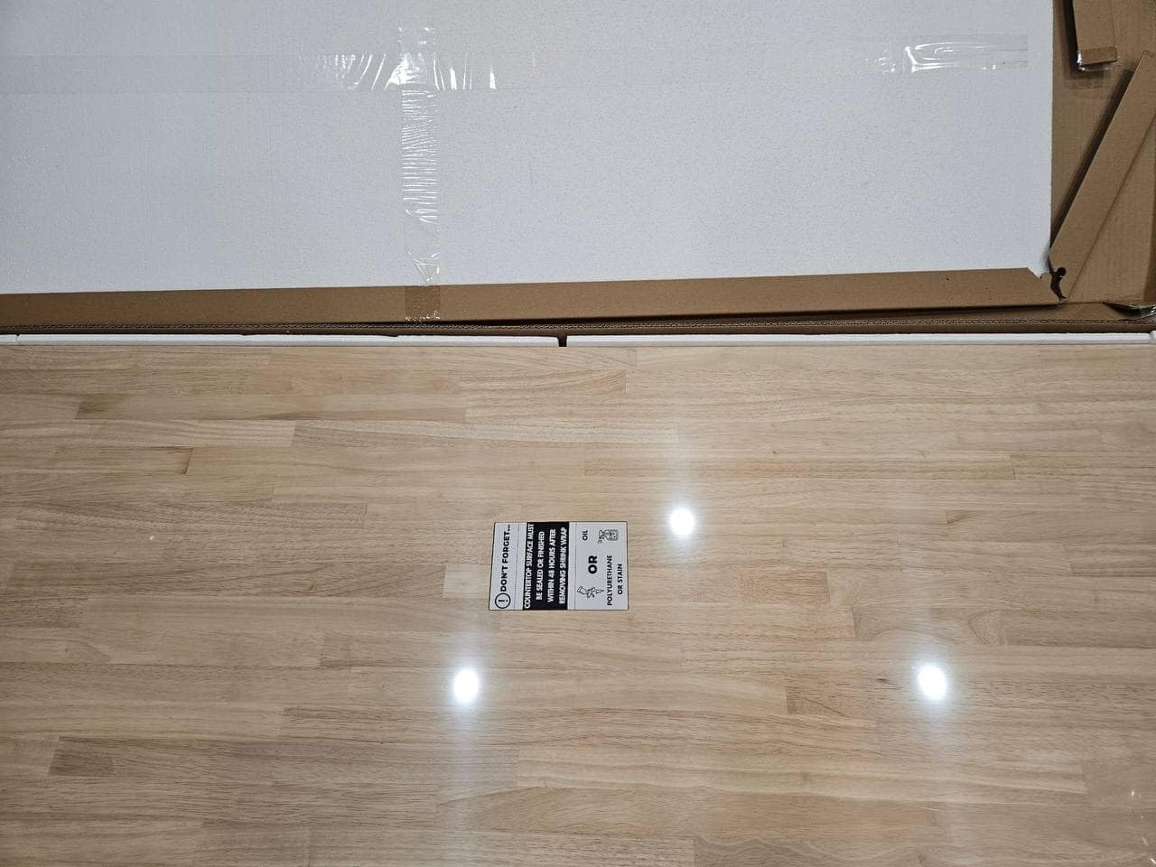 Howizz Butcher Block Countertop 8ft x 25 x 1.5 Inches, Unfinished Solid Hevea Wood Table Top, Wood Countertop for DIY Desk Top, Workbench Top, Kitchen Countertop customer photo 1
