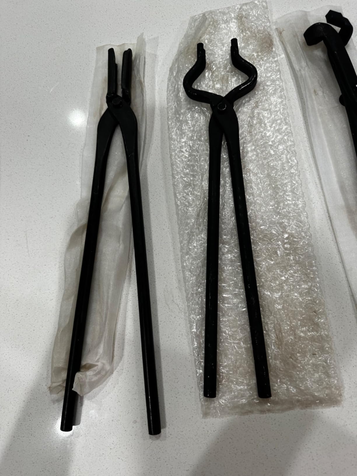 Blacksmith Tongs - V-Bit, Flat, Blade, Square Jaw, Wolf Jaw (5PCS) | Knife Making Forge Tong Set Assembled Steel Blacksmithing Bladesmith Bladesmithing customer photo 1