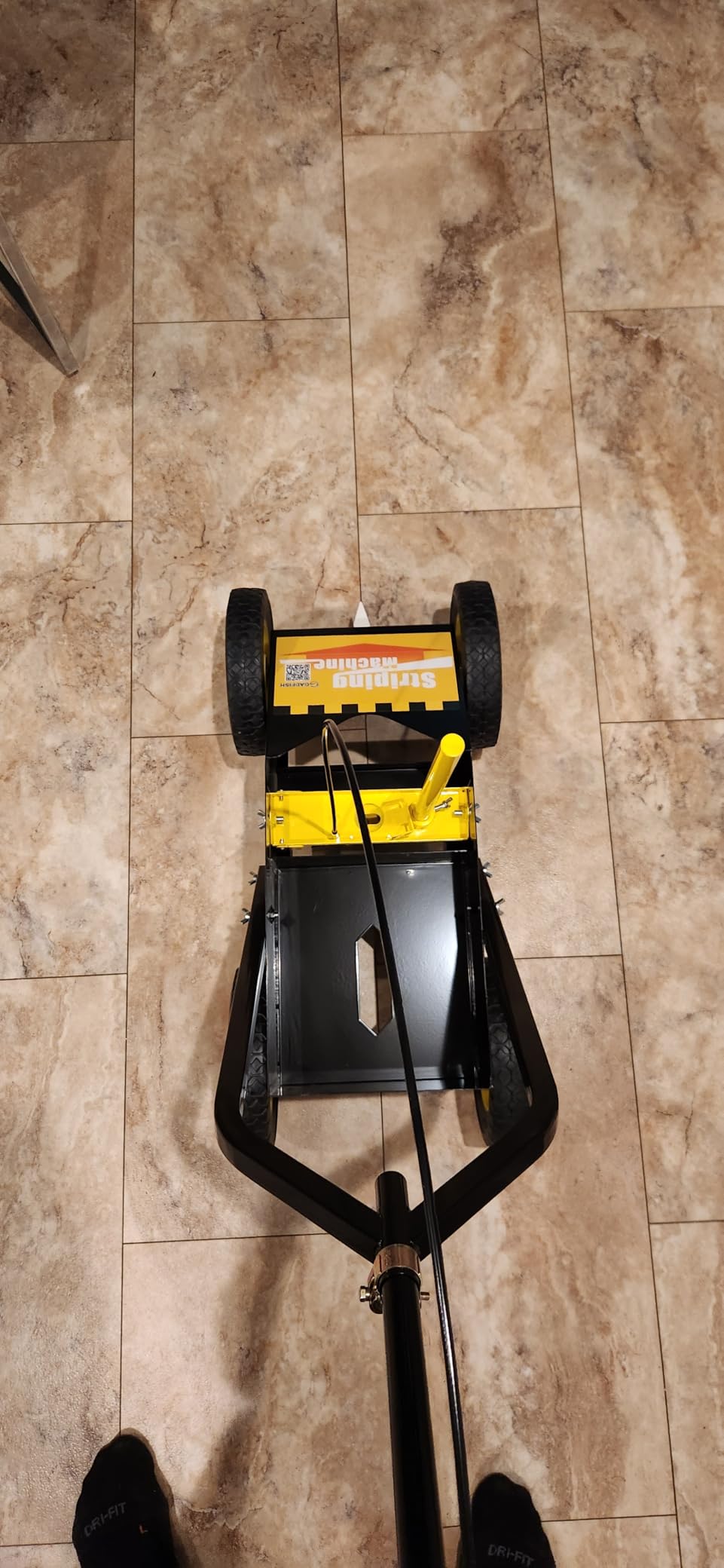 GADFISH Heavy Duty Striping Line Marking Machine, Compatible with Inverted Marking Spray Paint, Parking Lot Striping Machine for Fast and Accurate Marking, Line Striper - Black customer photo 1