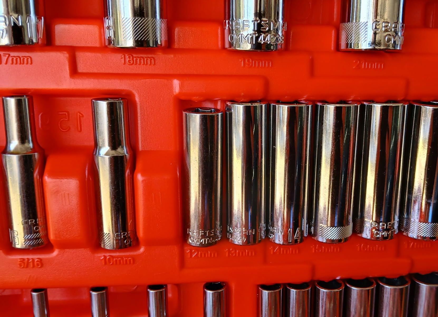 CRAFTSMAN Socket Set, 159 Piece Socket Wrench Set Mechanics Tools 1/4-in., 3/8-in., and 1/2-in., 6 Point and 12 Point, 90-Tooth (CMMT12125) customer photo 1
