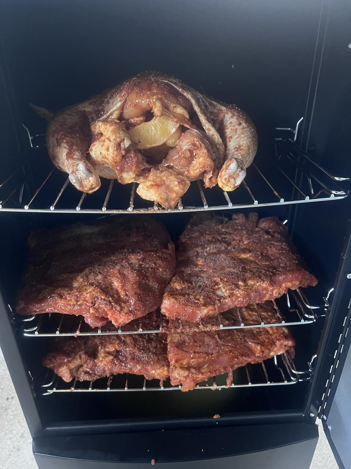 Propane Smoker, Vertical Smoker with Three Removable Shelves, Outdoor Grills & Smokers with Thermometer for BBQ, Backyard, Black customer photo 2