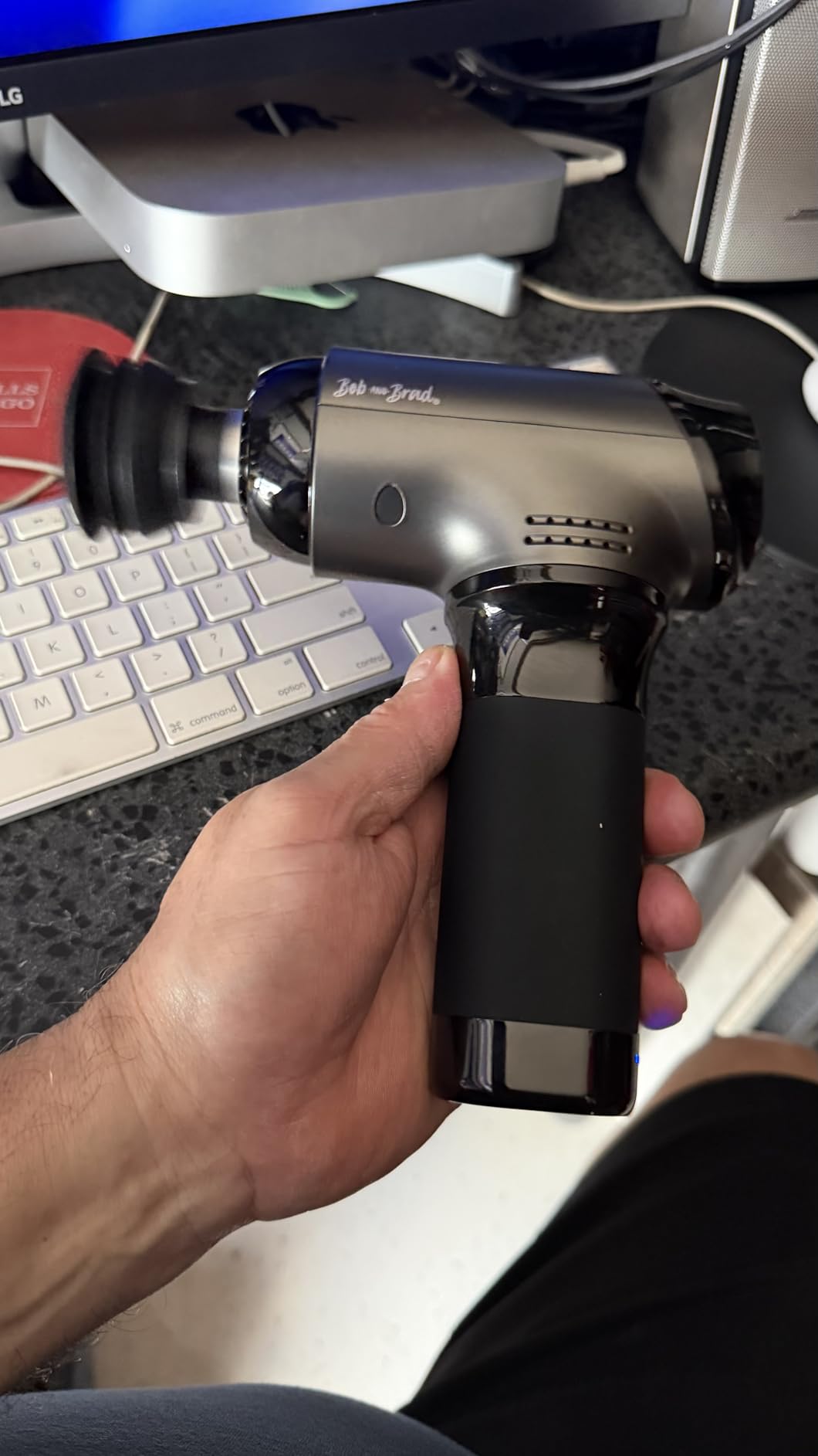 BOB AND BRAD T2 Pro Deep Tissue Massage Gun with Heat & Cold, Percussion | Professional Percussion Massager for Athletes and Runners, Portable Muscle Recovery for Back, Legs and Full-Body Use, FSA-HSA customer photo 2