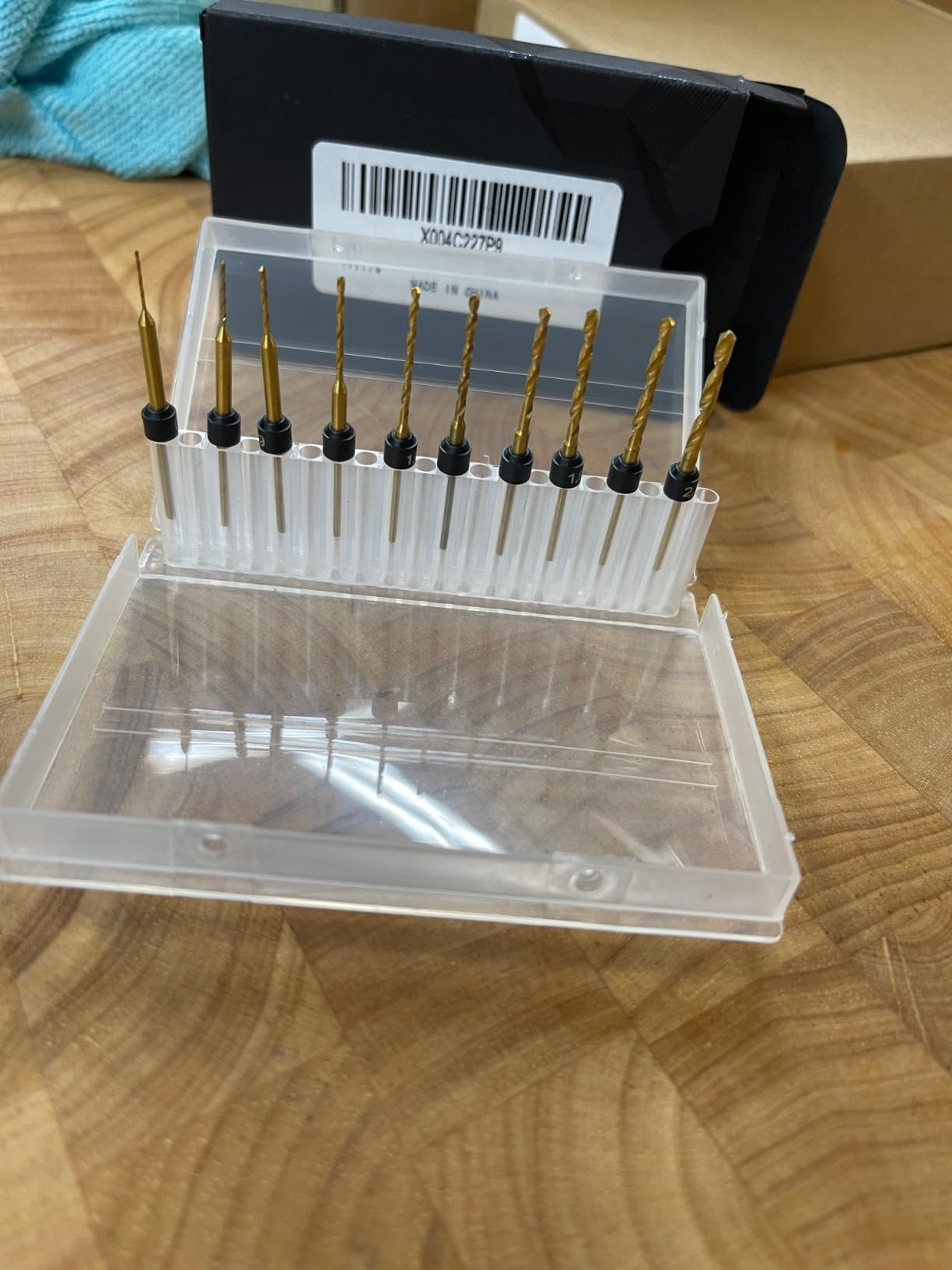AM ARROWMAX Twist Mini Micro Drill Bits Set, 0.5mm-2.3mm, Size Marked, Titanium Coated, M35 High Speed Steel Jewelry Drill Bits, 3/32-Inch Shank customer photo 2
