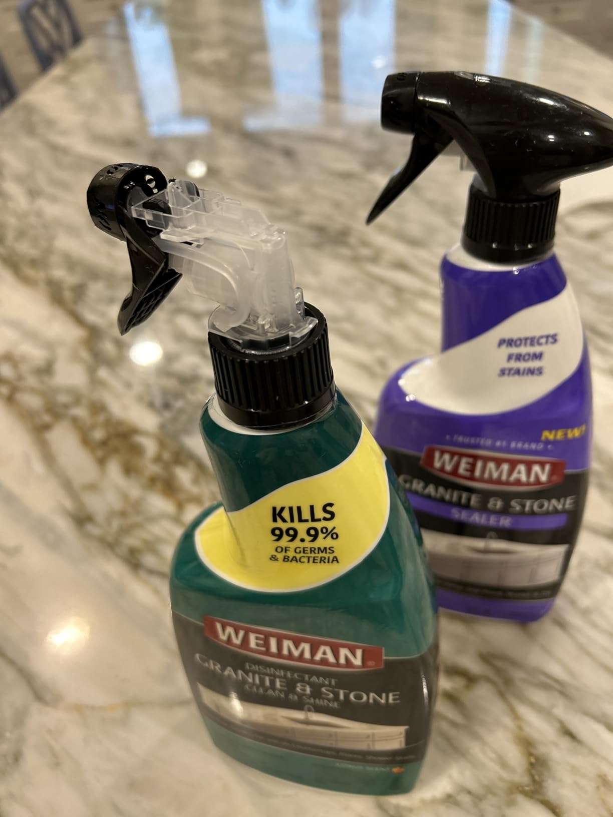 Weiman Disinfecting Granite & Stone Daily Cleaner and Sealer Kit - For Granite, Marble, Quartz, Quartzite, Slate - 24 oz Daily Kitchen Countertop Cleaner, 24 oz Granite & Stone Sealer customer photo 1