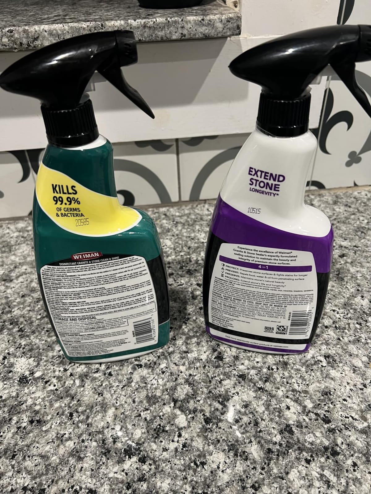 Weiman Disinfecting Granite & Stone Daily Cleaner and Sealer Kit - For Granite, Marble, Quartz, Quartzite, Slate - 24 oz Daily Kitchen Countertop Cleaner, 24 oz Granite & Stone Sealer customer photo 2