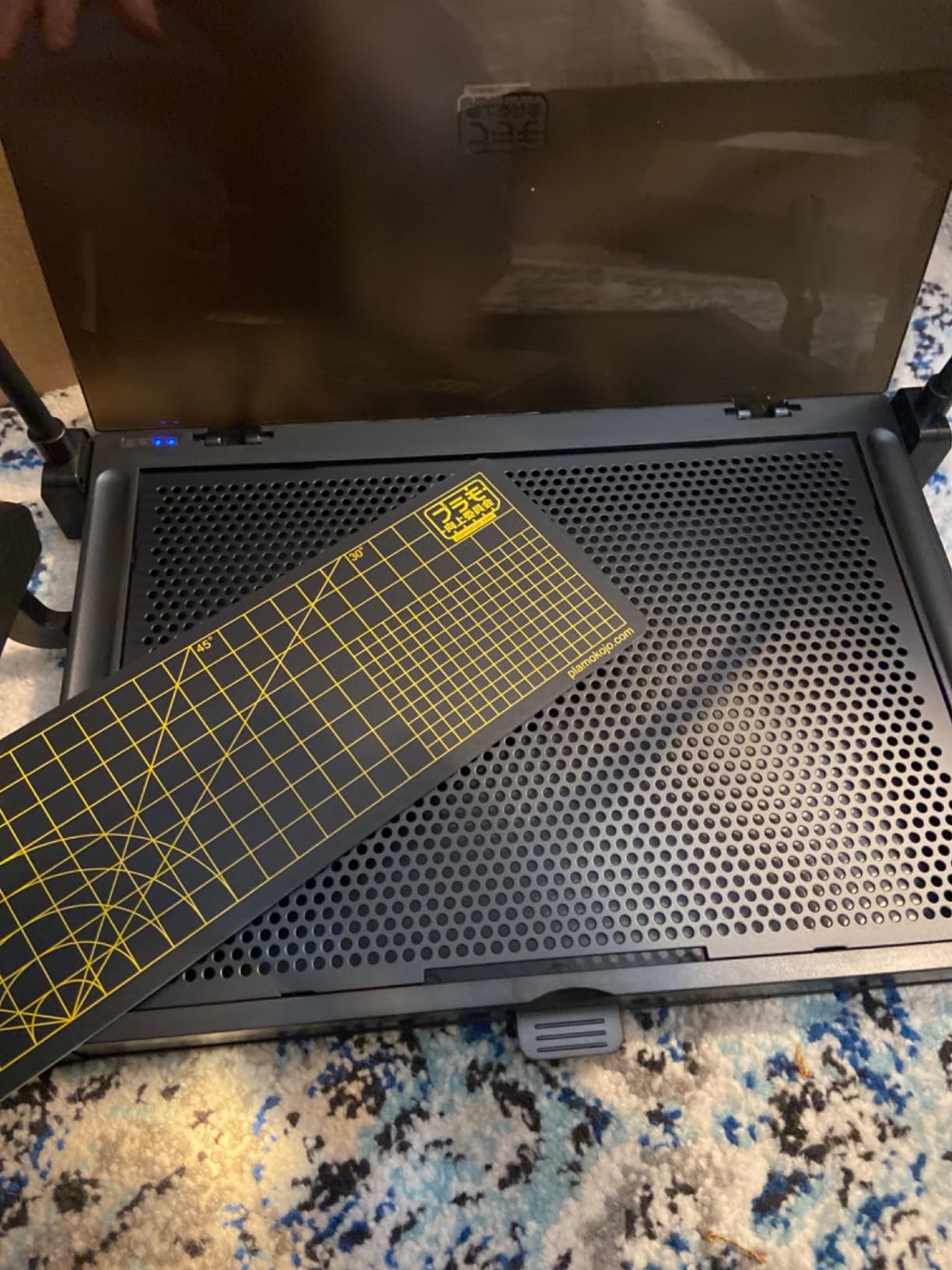 Portable Workbench for Cutting and Assembly Workbench with Drawer, Model Kit Tool for Building, Model Kit Tools with LED Lights, for High-Precision WorkMagnifiers. customer photo 2