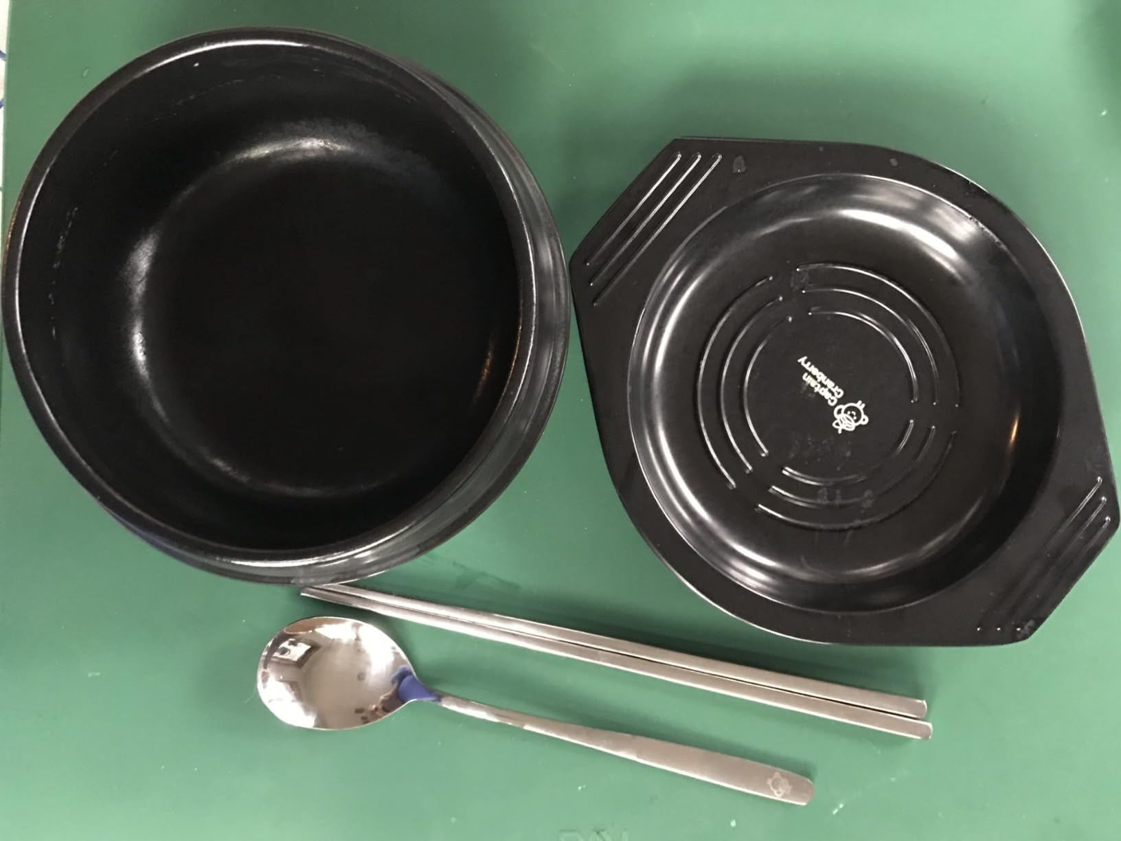 Korean Stone Pot Set, Dolsot Ttukbaegi Cookware, 38.7oz | 7 Piece Set, 38.7oz, Hot Pot Grip, For Bibimbap Soup Jjigae and Ramen, Ceramic Earthenware, Korean Soup Bowl customer photo 2