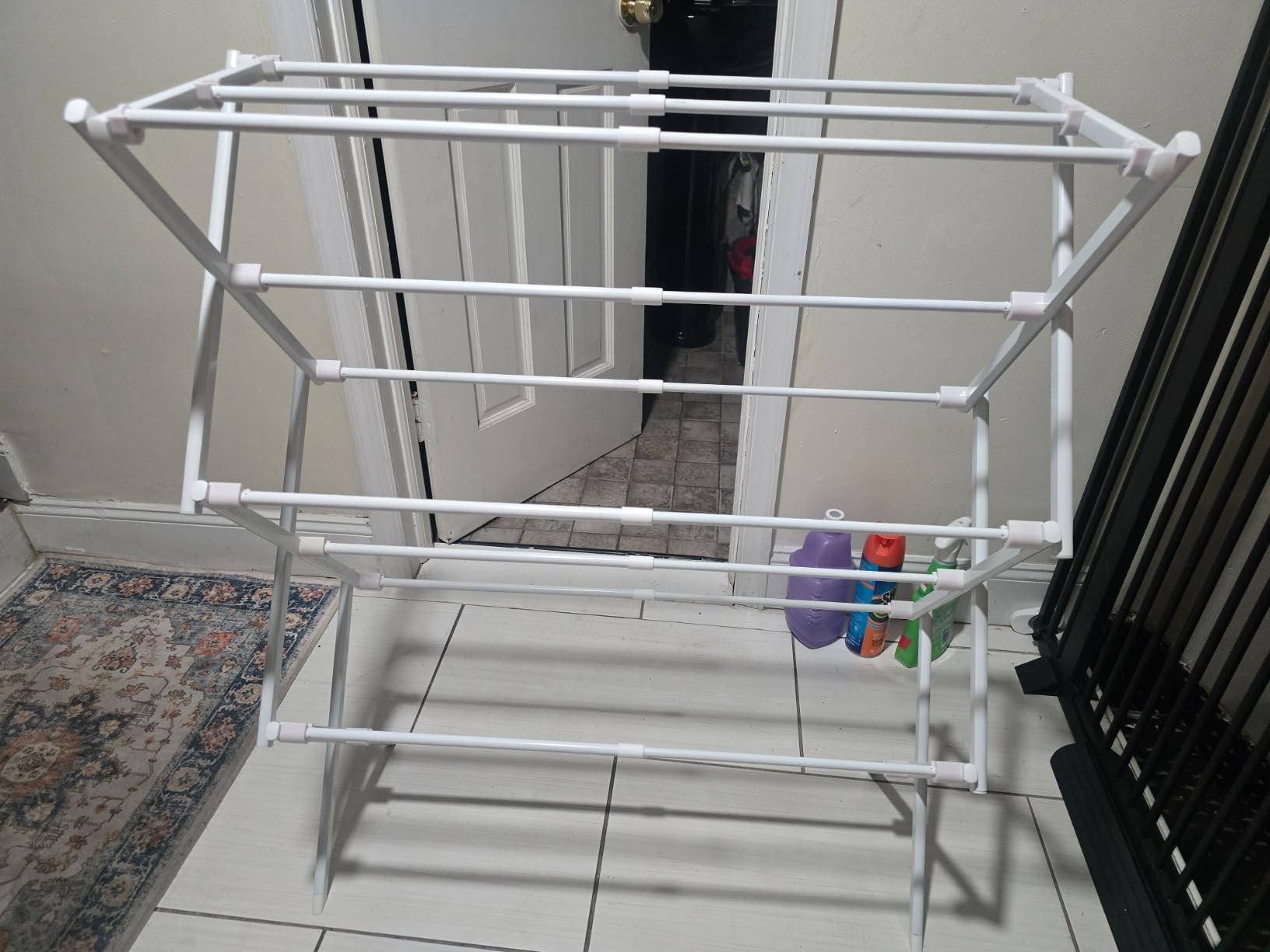 ZOES HOMEWARE 2026 Enhanced Clothes Drying Rack | Foldable Drying Rack Clothing for Laundry | Small Collapsible Portable Dryers for Laundry | Use for Indoor & Outdoor | White 37.5