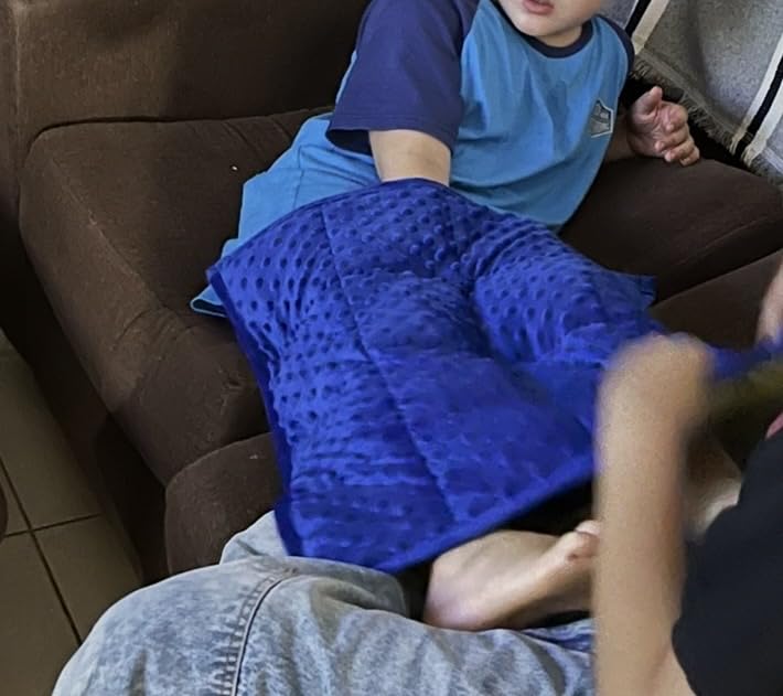 Harkla Weighted Lap Pad for Kids, Deep Blue, 5lb | 21