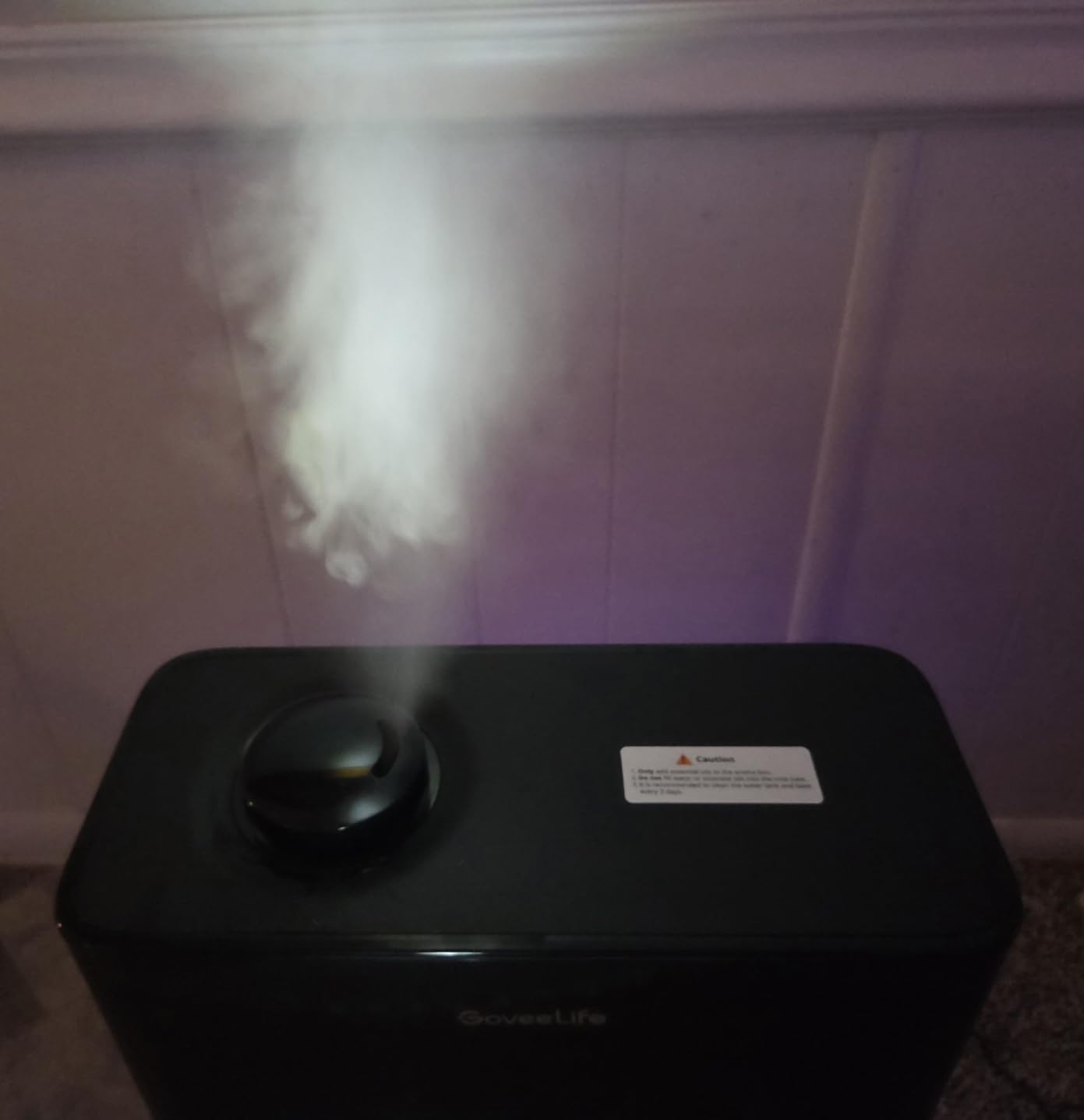 GoveeLife Smart Humidifiers for Bedroom Large Room, 6L Top Fill Humidifier | Cool Mist, Auto Mode, App & Voice Control, 60H Runtime, Rapid Humidification, Easy to Clean, RGB Nightlight for Baby Plants customer photo 1