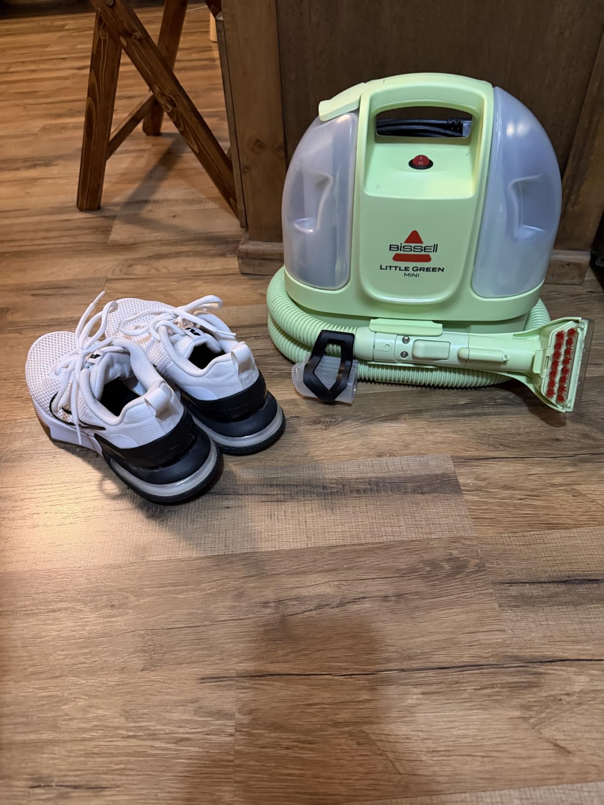 BISSELL Little Green Mini Portable Carpet Cleaner, 4075 | HydroRinse self-cleaning tool; 4-in. tough stain tool; upholstery & car detailing; Tea Green color customer photo 1