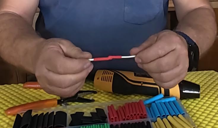 600PCS Heat Shrink Tubing Kit, 4:1 Ratio Adhesive Lined Tubes | Marine Grade Heat Shrink for Wire Repair, Electrical Protection, Waterproof Sealing, 7 Sizes & 5 Colors customer photo 2