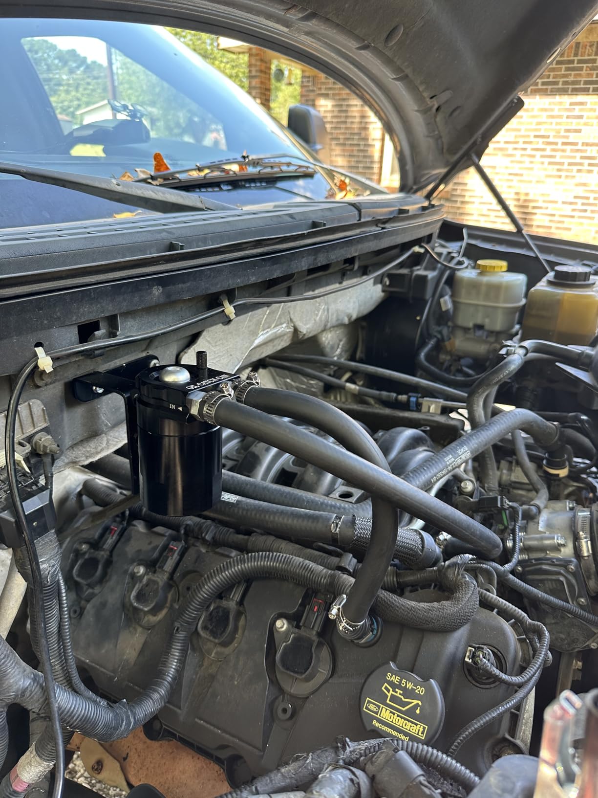 Oil Catch Can with Breather Filter Compatible with Ford F150 5.0L 2.7EB 3.5EB 2011-2024, Expedition 3.5L EcoBoost 2018-2021 - 350ml Baffled Oil Separator Tank customer photo 1