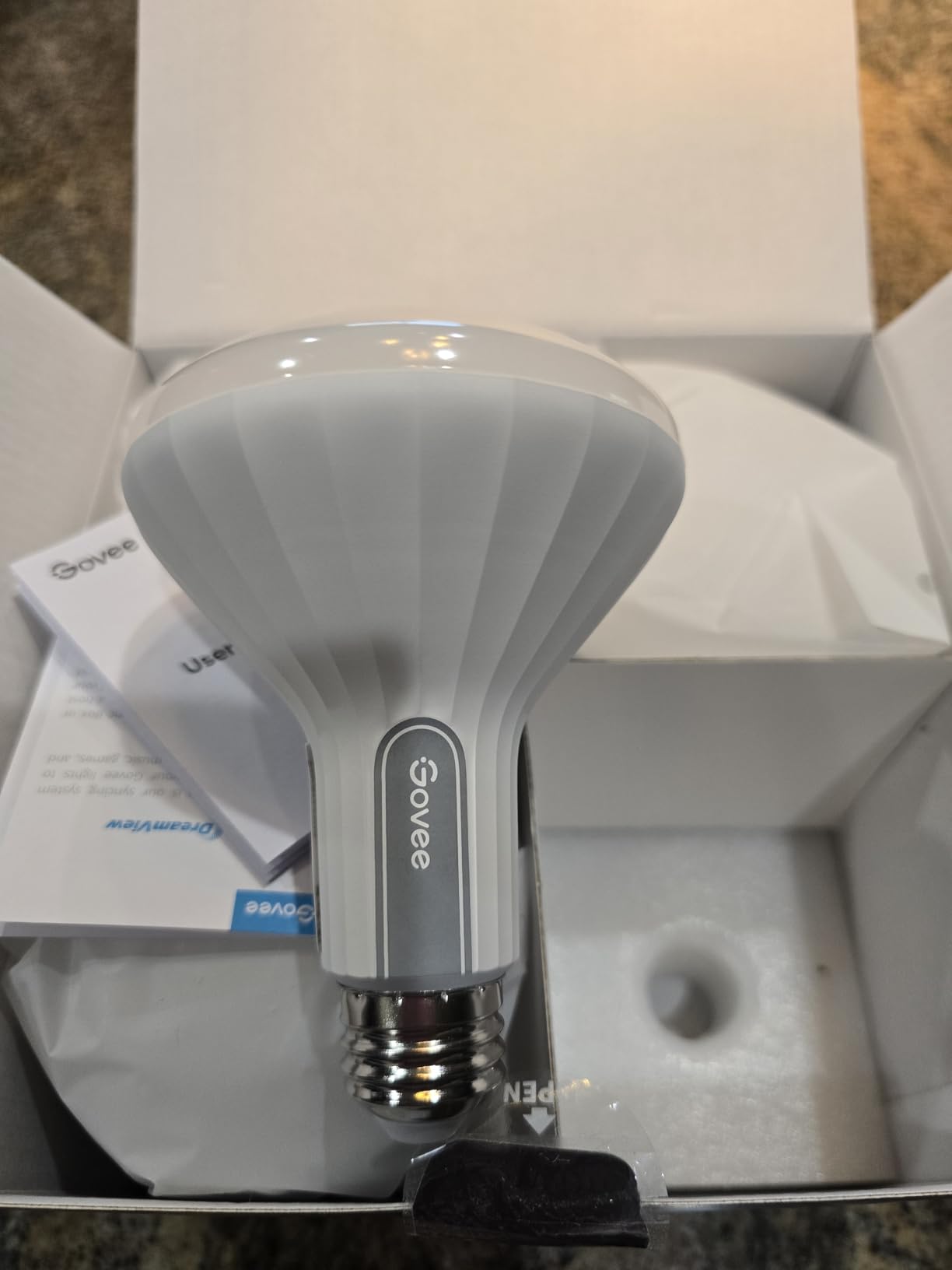 Govee BR30 Smart Light Bulbs 850 LM, RGBWW E26 Base 4 Pack | LED Light Bulb Works with Matter, Alexa, Alexa, Flood Light Bulbs, Recessed Can Light Bulb for Bedroom, Living Room customer photo 1
