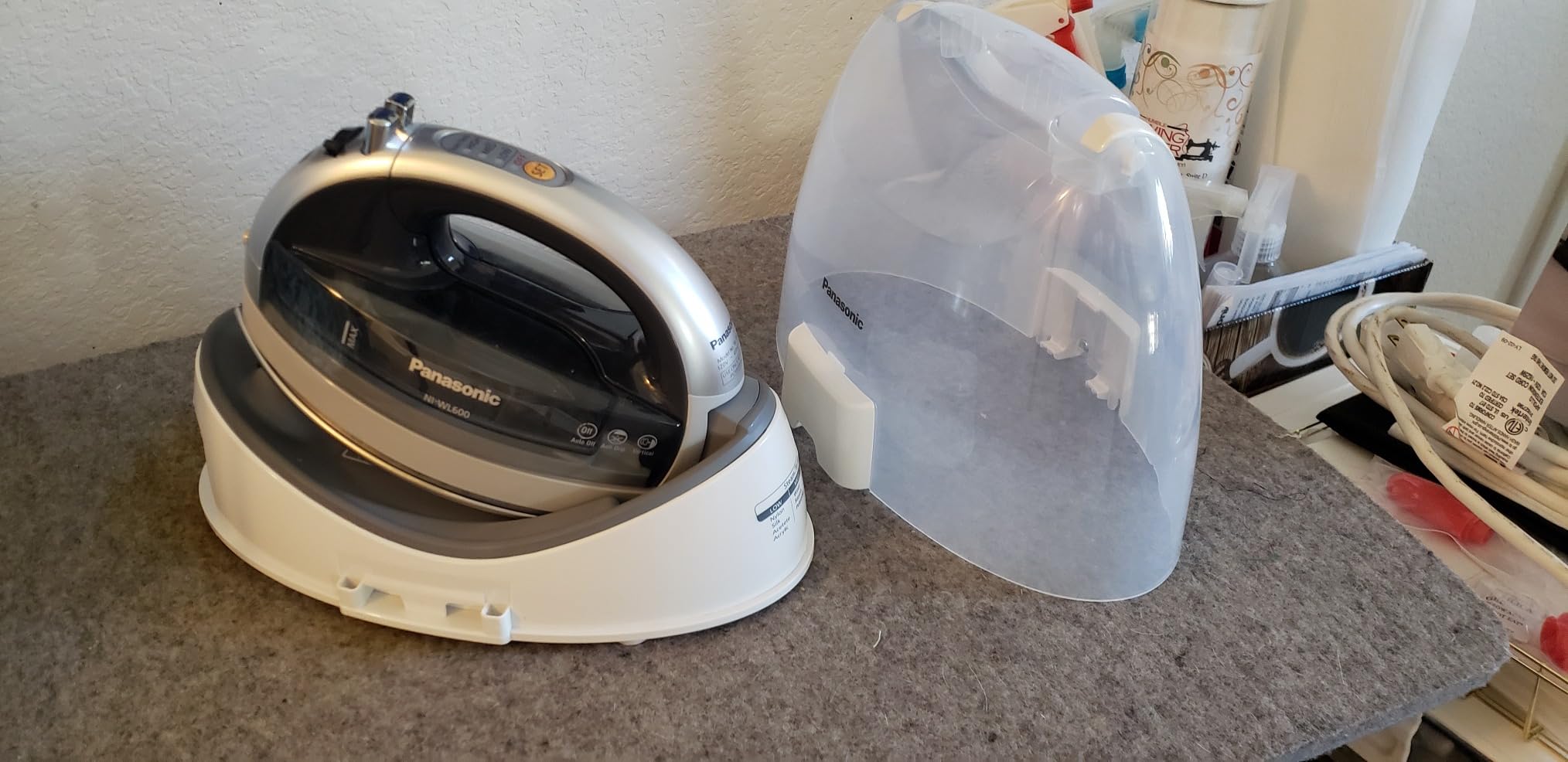 Panasonic NI-WL700A Cordless Steam/Dry Iron, 1500W, Black/Dark Blue Cordless Wireless Steamer, Stainless Steel Plate, 1500W Power, Heats in Under 5 Minutes, Sleek 360 Degree Freestyle Soleplate customer photo 1
