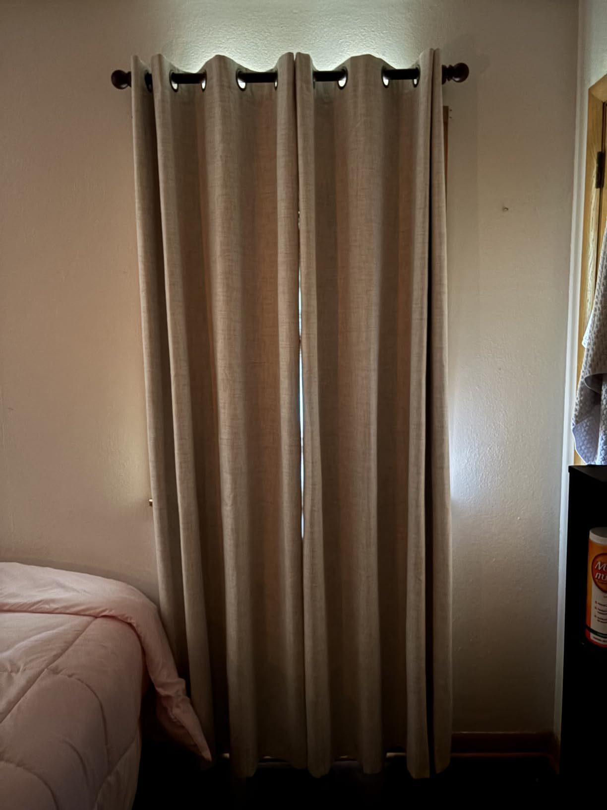 Lajode Baby Blue Linen Blackout Curtains for Nursery - 52x84 Inch 2 Panels customer photo 1