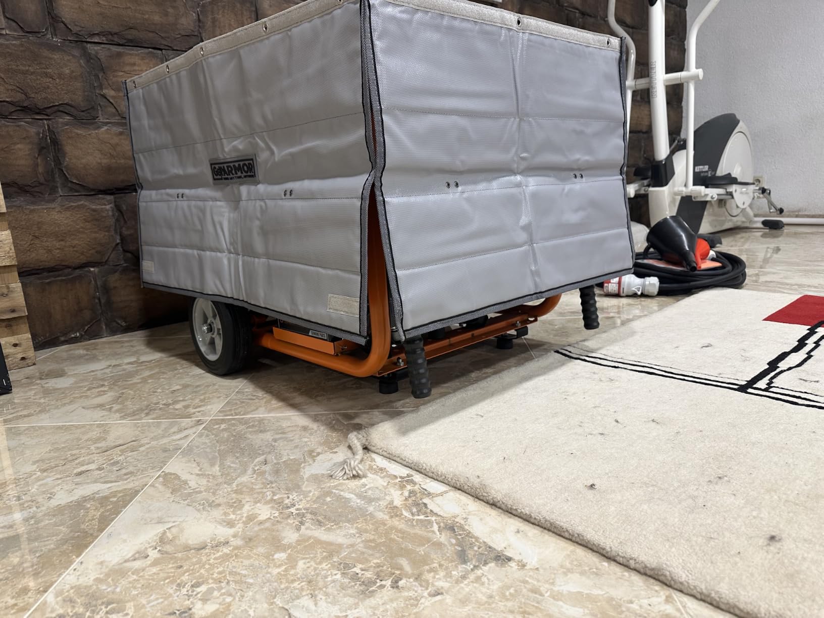 GenArmor Generator Tent Cover while Running, 100% Waterproof Heavy Duty Tarps Generator Enclosure, Portable Outdoor Generator Sheds for outside for Most 4000w~13000w Generators Grey customer photo 1