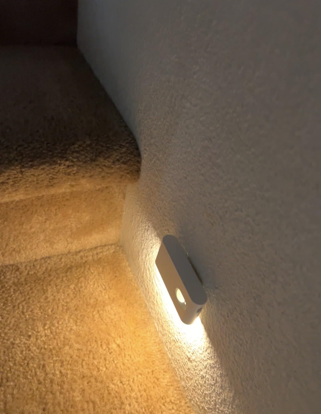 WILLED Stair Lights Indoor, Warm White Rechargeable Night Light, Wireless Motion Sensor Night Light, Battery Stick On Lights for Stairway, Hallway, Kitchen, Closet, Cabinet, Bedroom, Kids' Room (4-Pack) customer photo 2