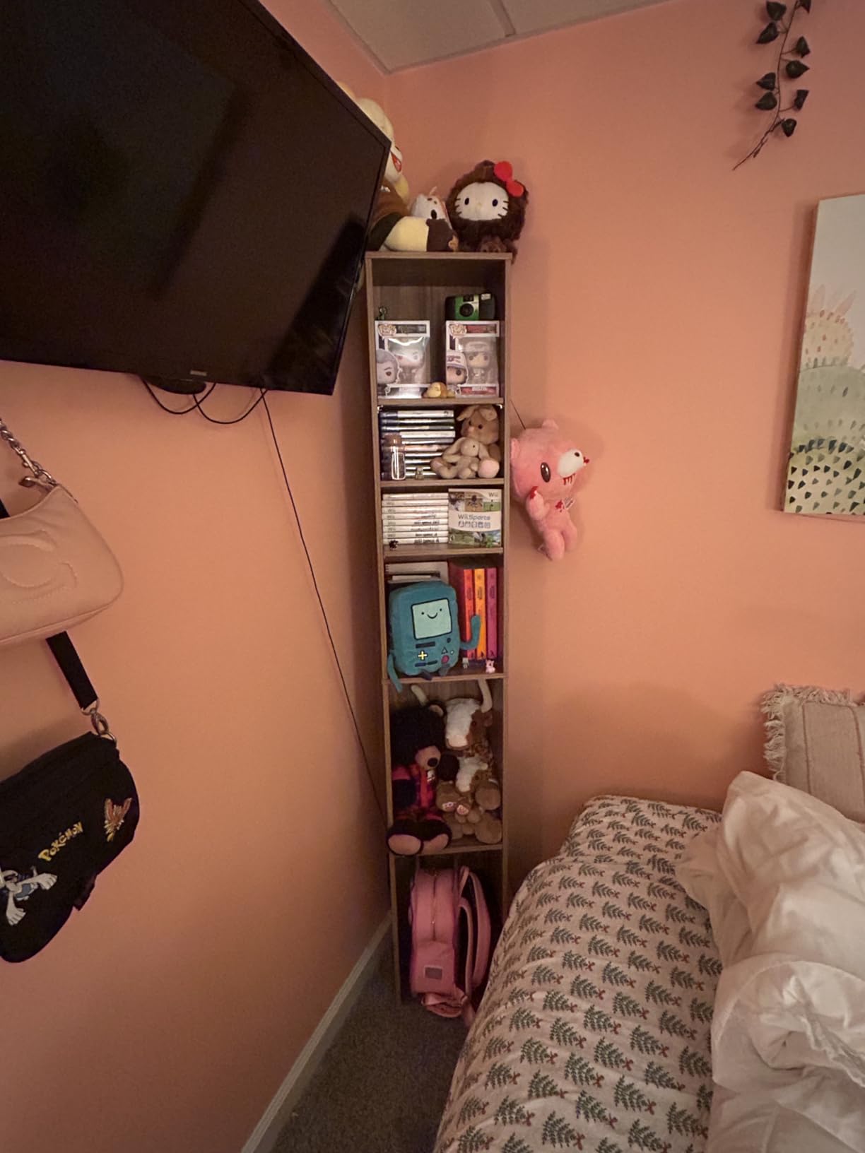 IRONCK Tall Narrow Bookshelf 8 Tiers, Compact Corner Bookcase, Floor Standing Display Storage Shelves 71 in Tall, Easy to Match for Living Room, Office, Study, Bedroom customer photo 2