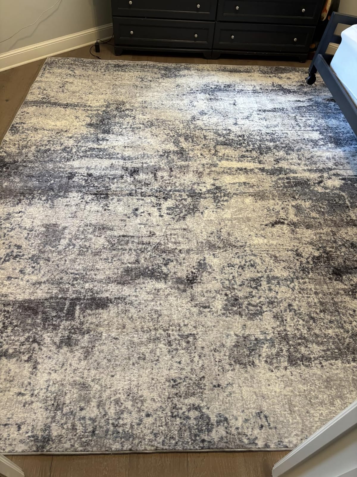 8x10 Area Rugs for Living Room Washable Bedroom Dining Room Blue Grey | Modern Abstract, Non-Slip Backing, Soft, Low-Pile, Foldable, Water Repellent, Pet Proof, Non-Shedding, Indoor customer photo 1