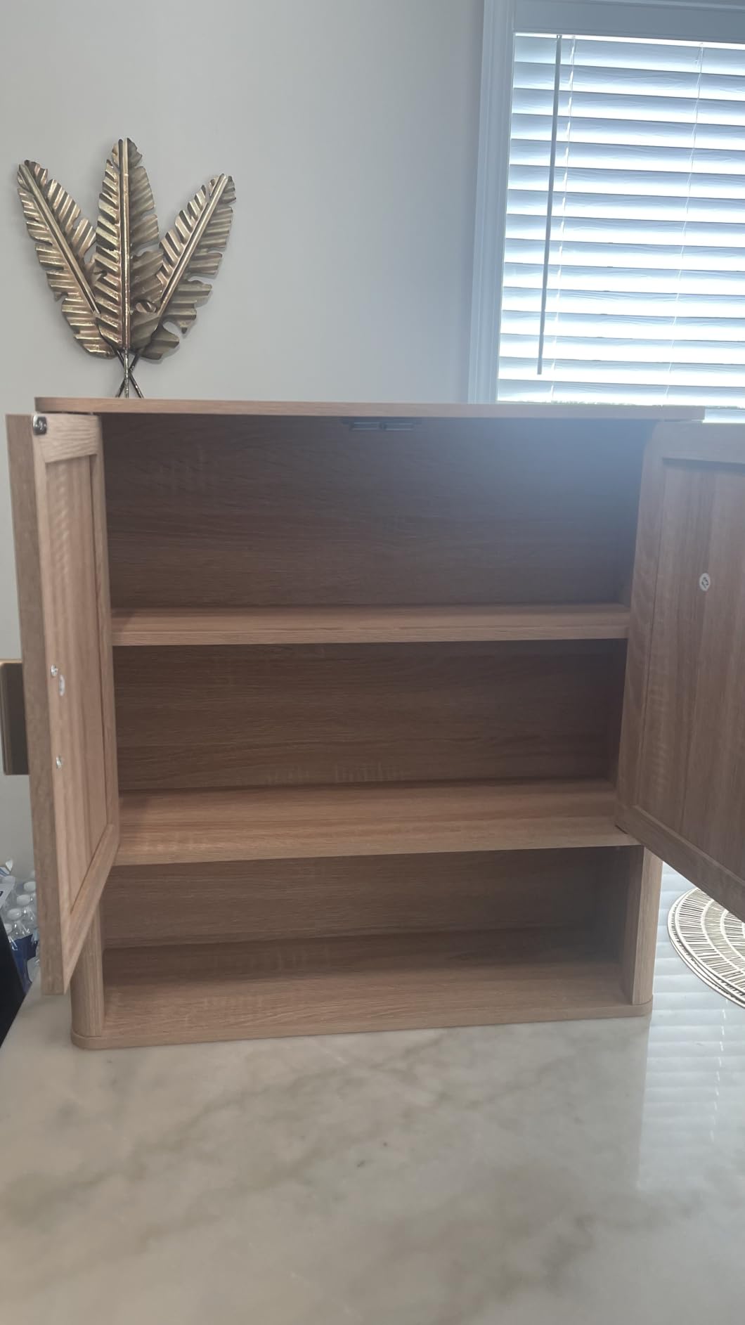 Bathroom Wall Storage Cabinet, Medicine Cabinet with Adjustable Wood Shelf & Doors, Over the Toilet Storage Cabinet Above Toilet Storage for Laundry Room & Living Room Kitchen Storage Islands (Oak) customer photo 1