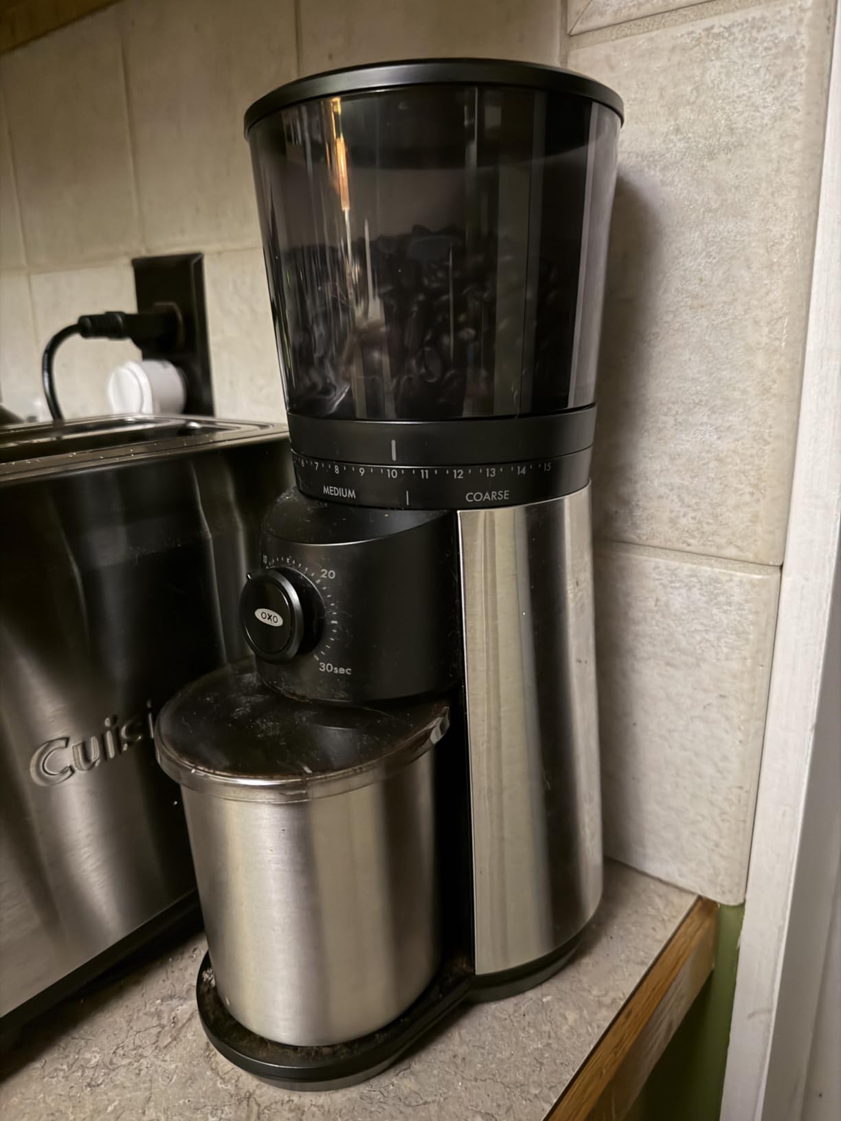 OXO Brew Compact Conical Burr Electric Coffee Bean Grinder - 50g Capacity | Countertop Coffee Grinder, Consistent Grind Size, Multiple Settings, Home Brew, Stainless Steel customer photo 2