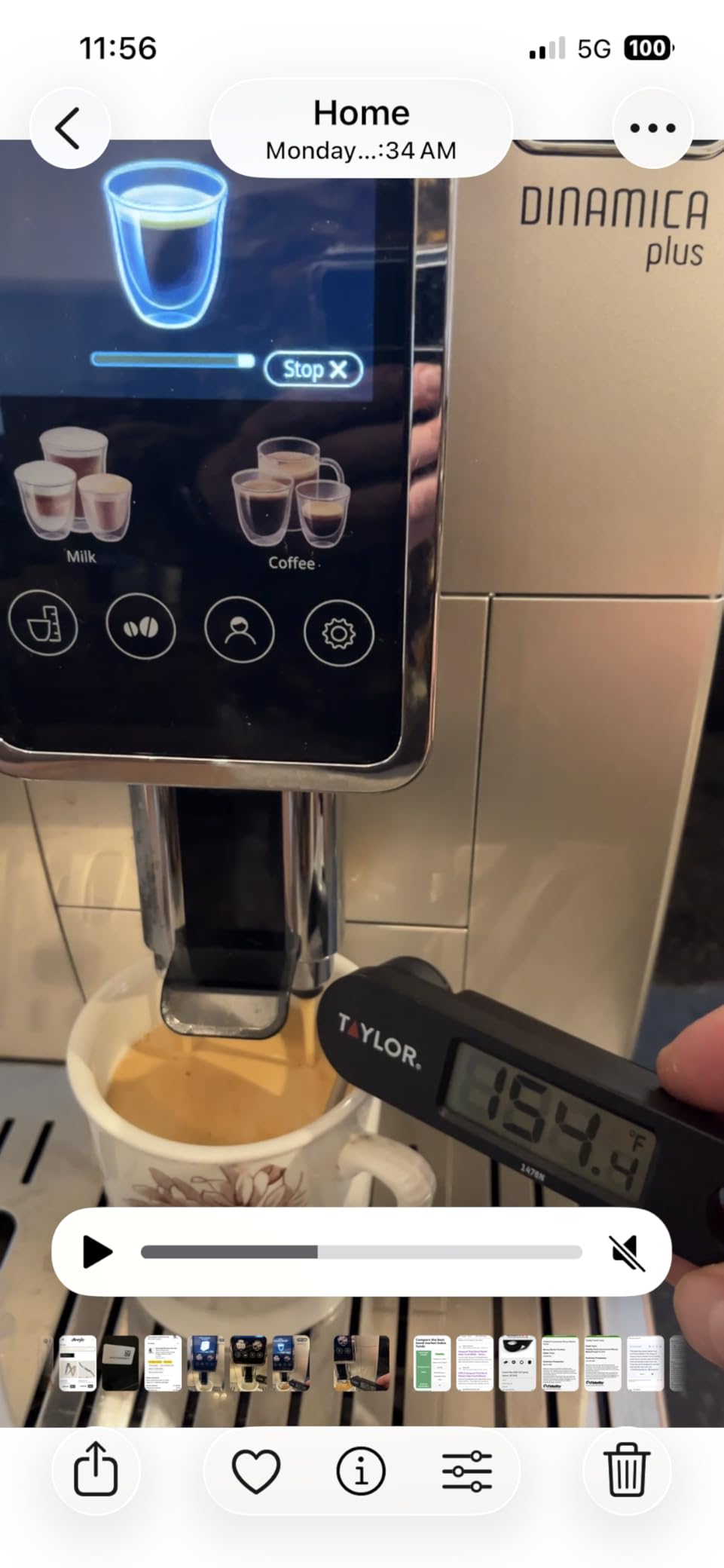 Dinamica Plus Fully Automatic Espresso Machine - Brew Personalized Coffee for up to 4 User Profiles, 24+ Recipes, Built in Grinder & Automatic Milk Steam Wand with 3 Frother Modes customer photo 2