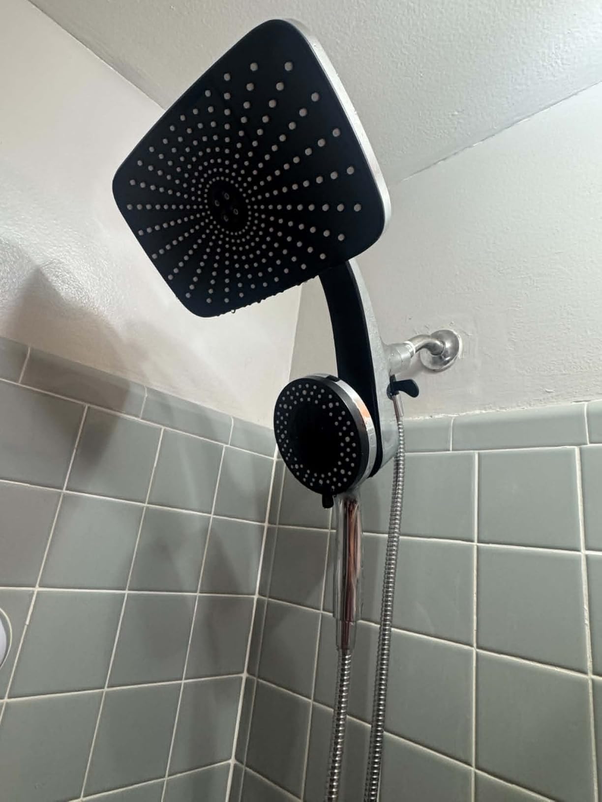 Rain Shower Head with Handheld Showerhead, Nickel 1.8GPM 460311 - 12